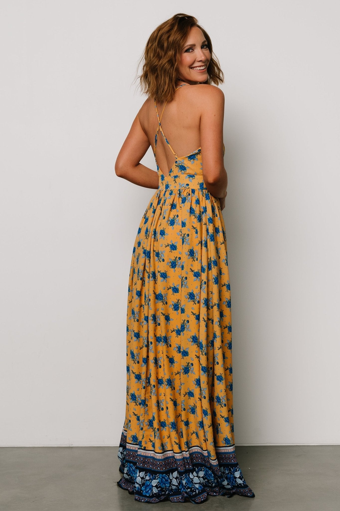 Brylee Maxi Dress | Mustard + Navy Release Dates Cheap Online