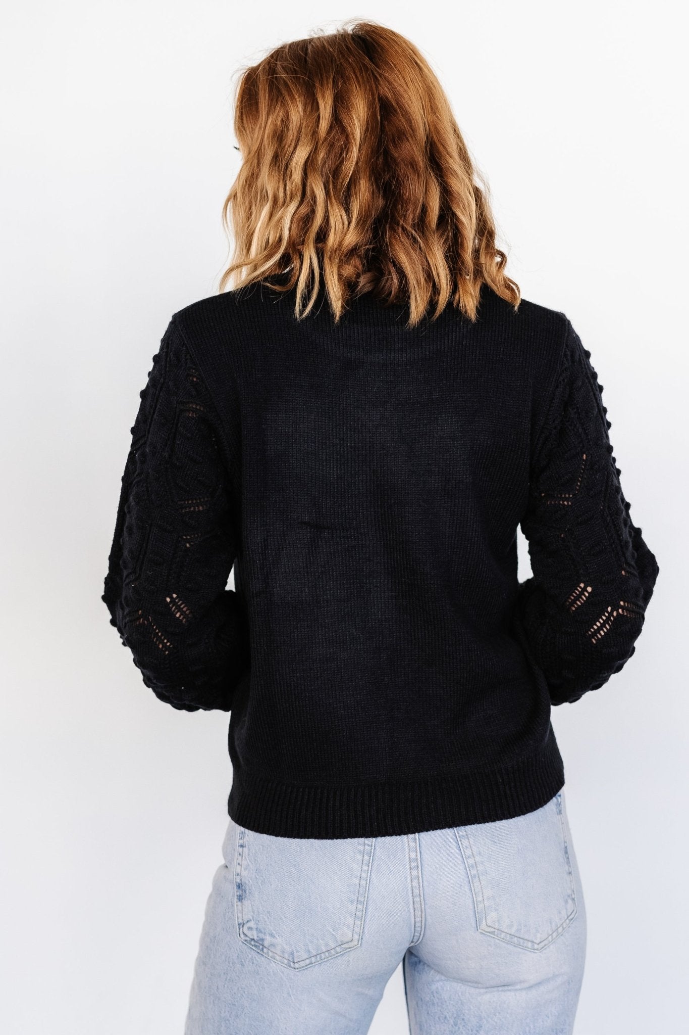 Devri Pointelle Sweater | Black Pay With Paypal Cheap Online