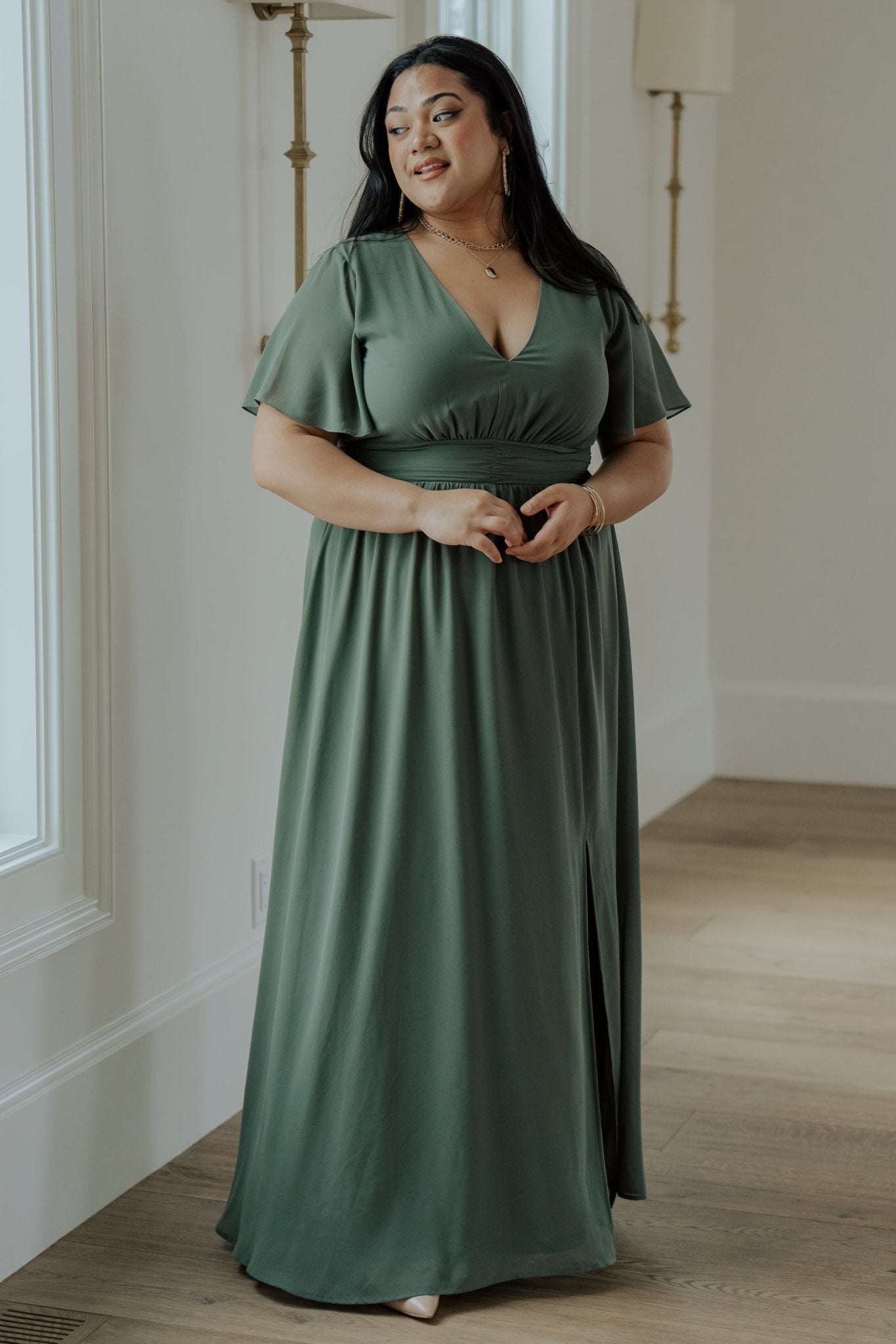 Ramona Maxi Dress | Dark Sage Outlet Purchase