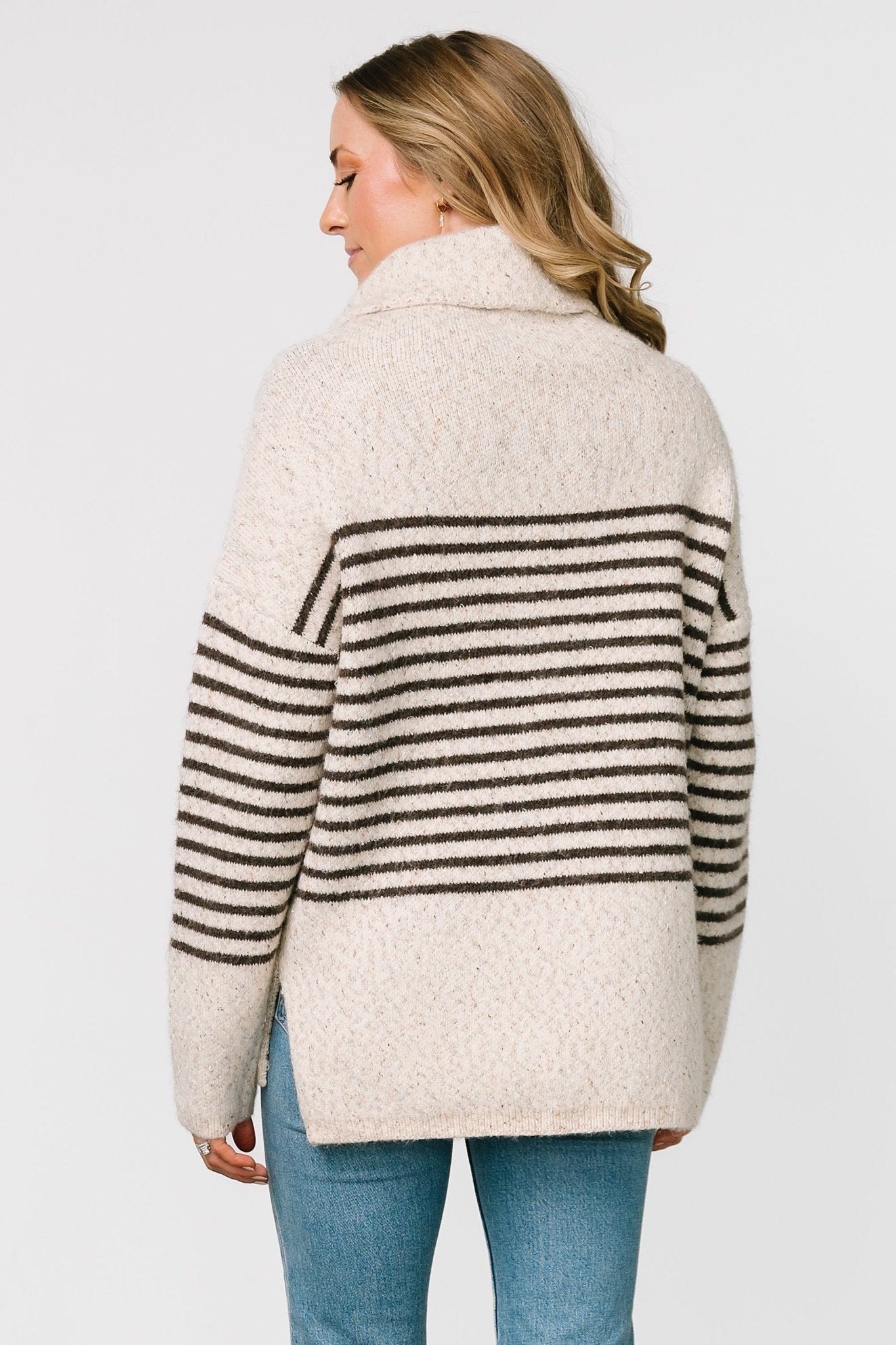 Pennington Turtleneck Sweater | Cream Multi Stripe Tumblr Cheap Online