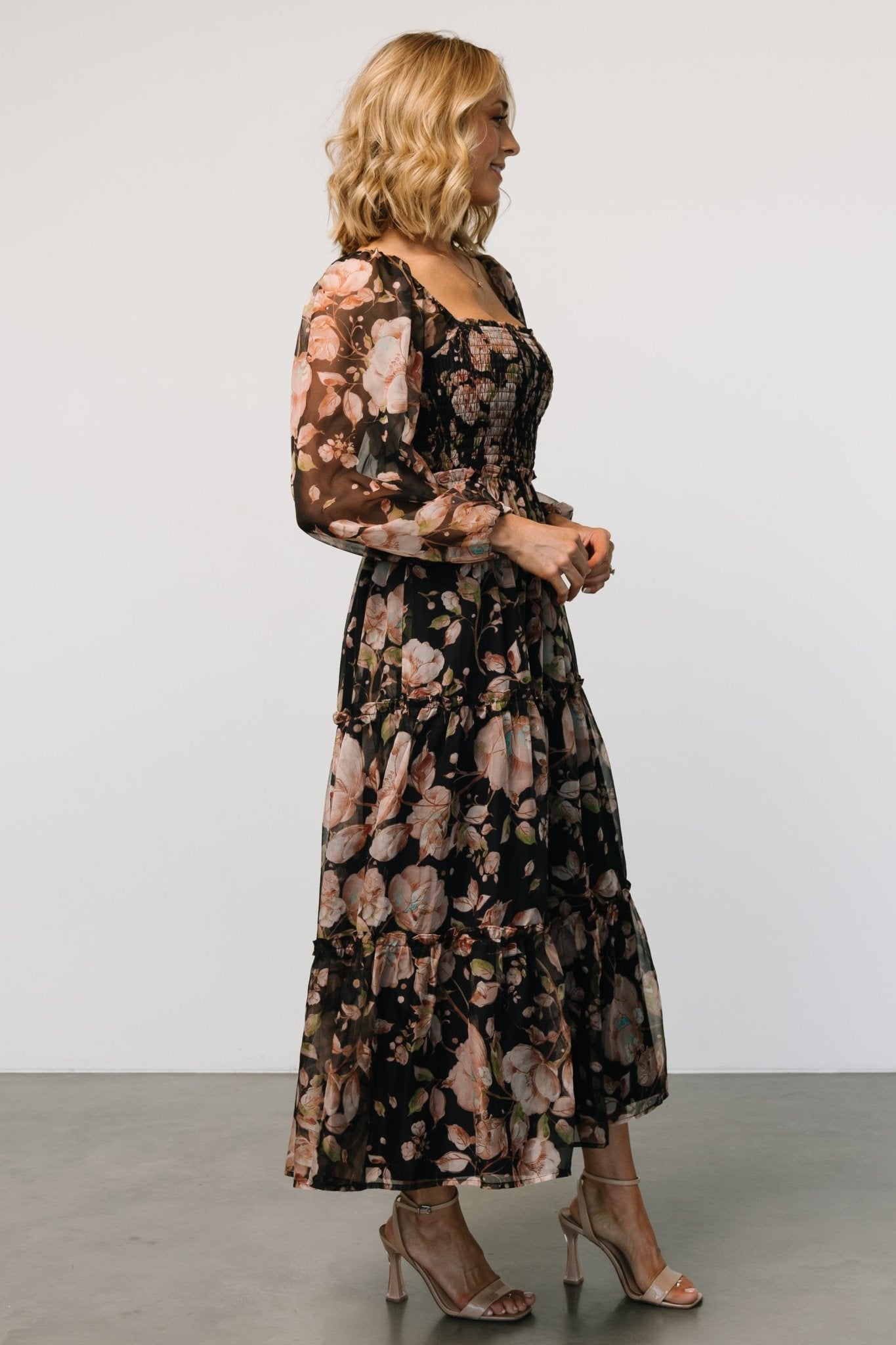 Adeline Smocked Maxi Dress | Midnight Floral For Cheap Online