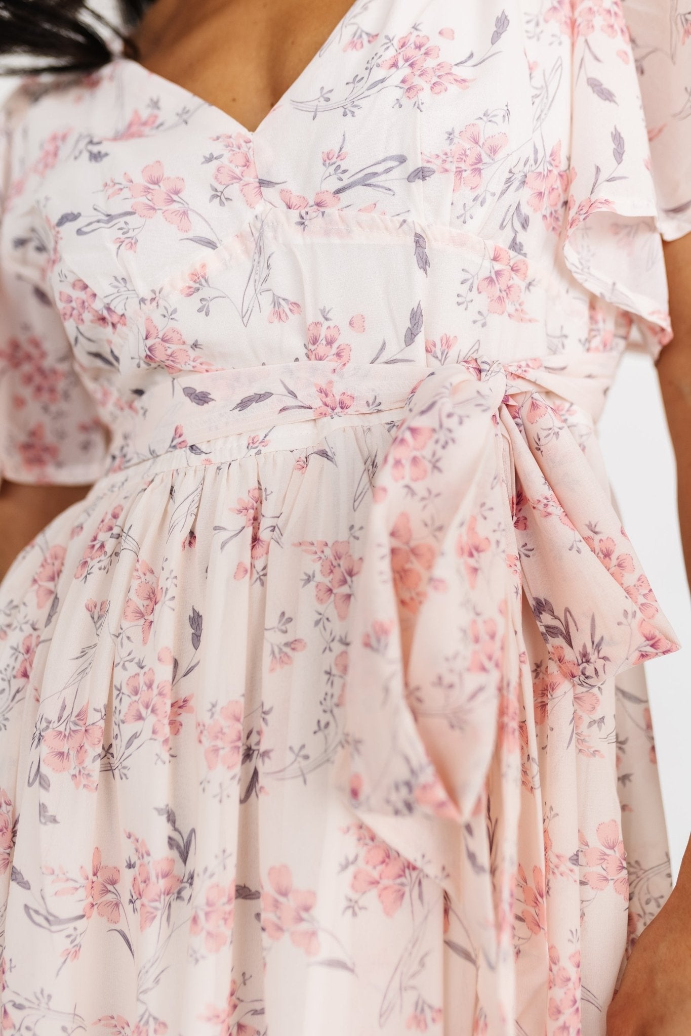 Iris Midi Dress | Blush Floral Cheapest Pice