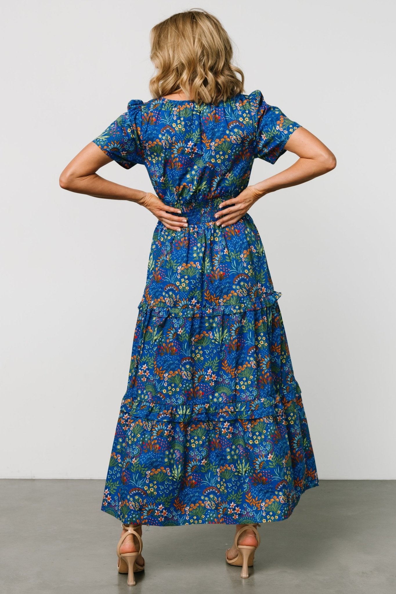 Palmer Tiered Maxi Dress | Cobalt Multi Clearance 2025