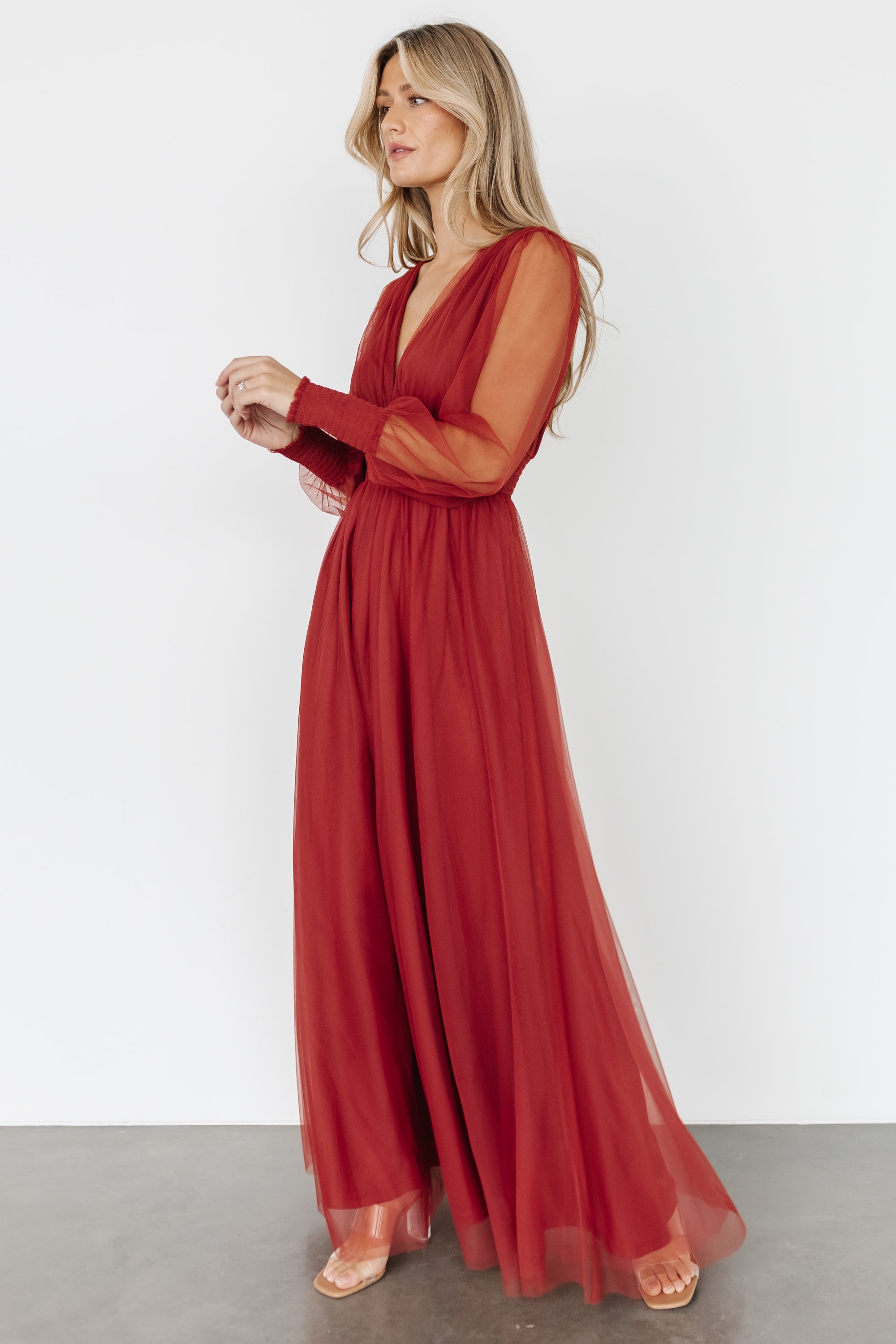 Layla Tulle Maxi Dress | Terracotta Free Shipping Online