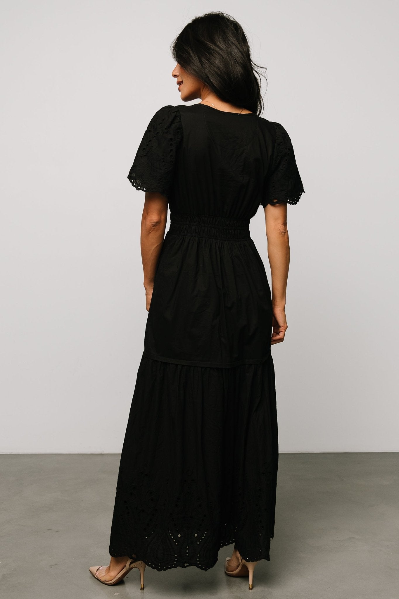 Annette Eyelet Maxi Dress | Black Sale Great Deals