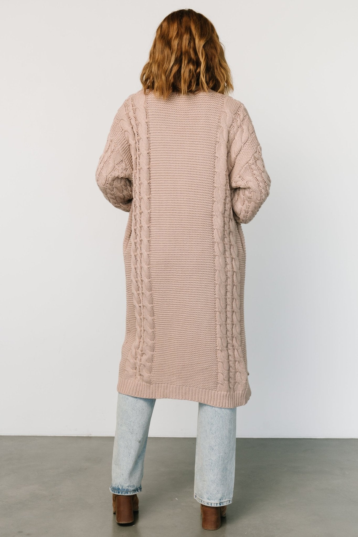 Kristen Cable Knit Cardigan | Taupe Cheap Sale Footlocker Finishline