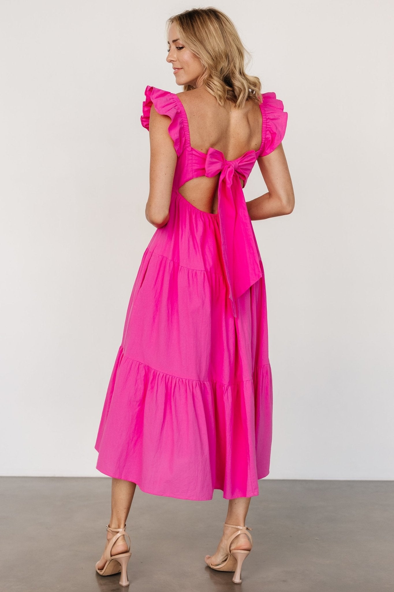 Aria Back Tie Dress | Pink For Cheap