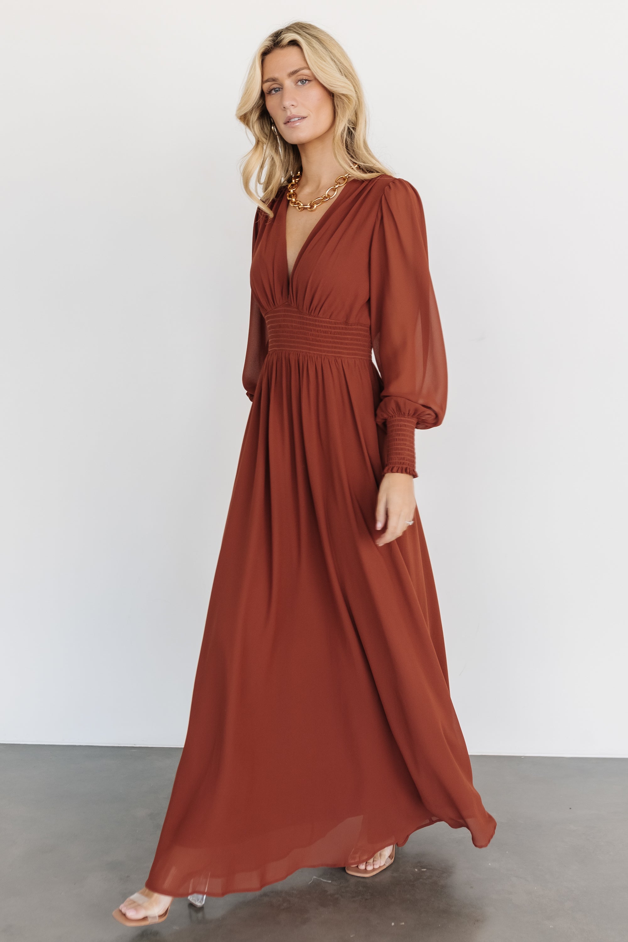 Olivia Maxi Dress | Cinnamon Clearance 2025