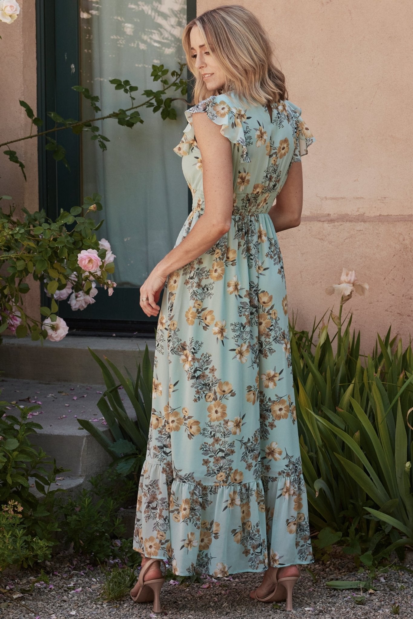 Kearny Ruffle Maxi Dress | Mint Floral Cheap Sale Free Shipping