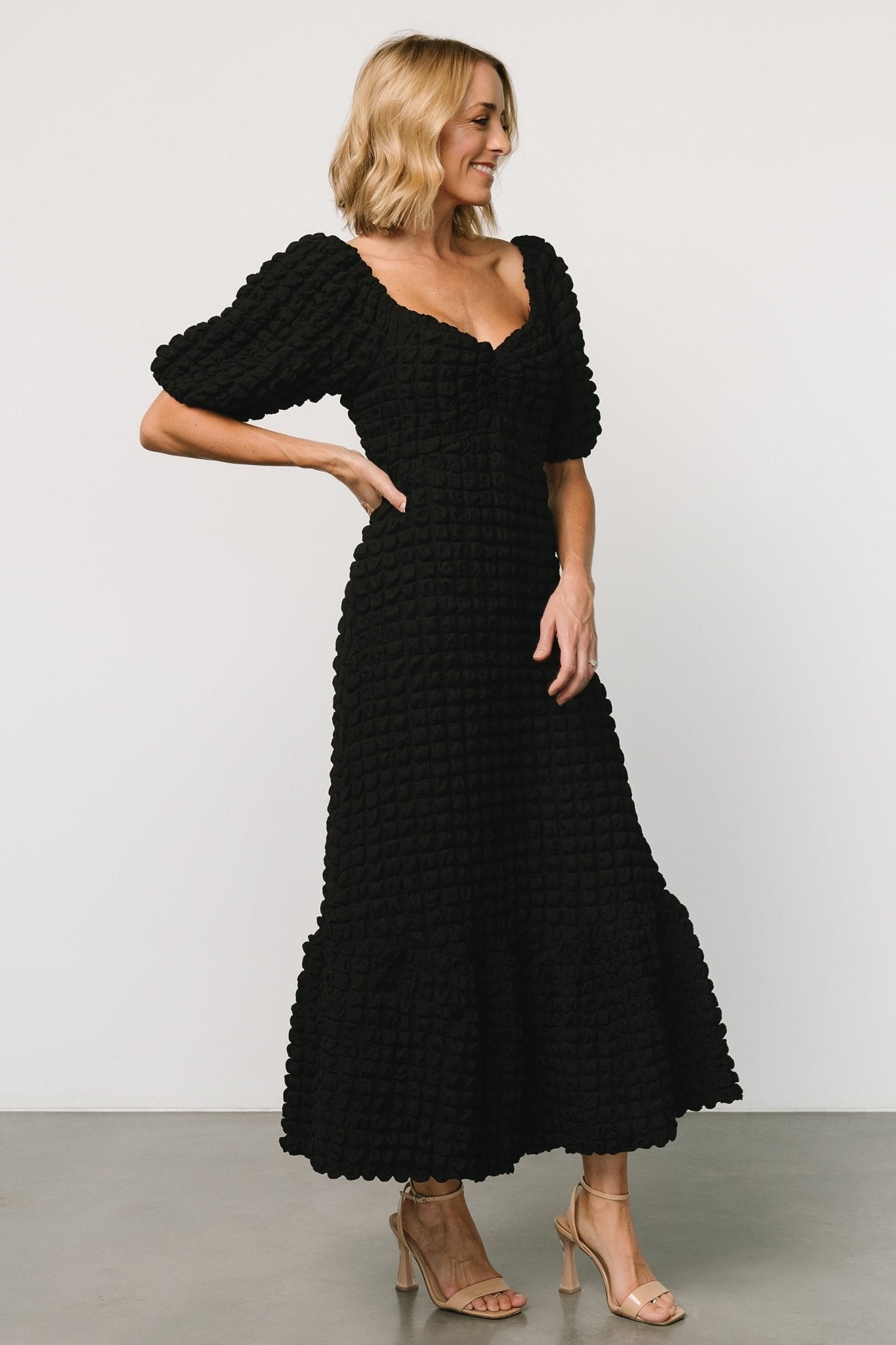 Therese Textured Dress | Black Outlet Exclusive