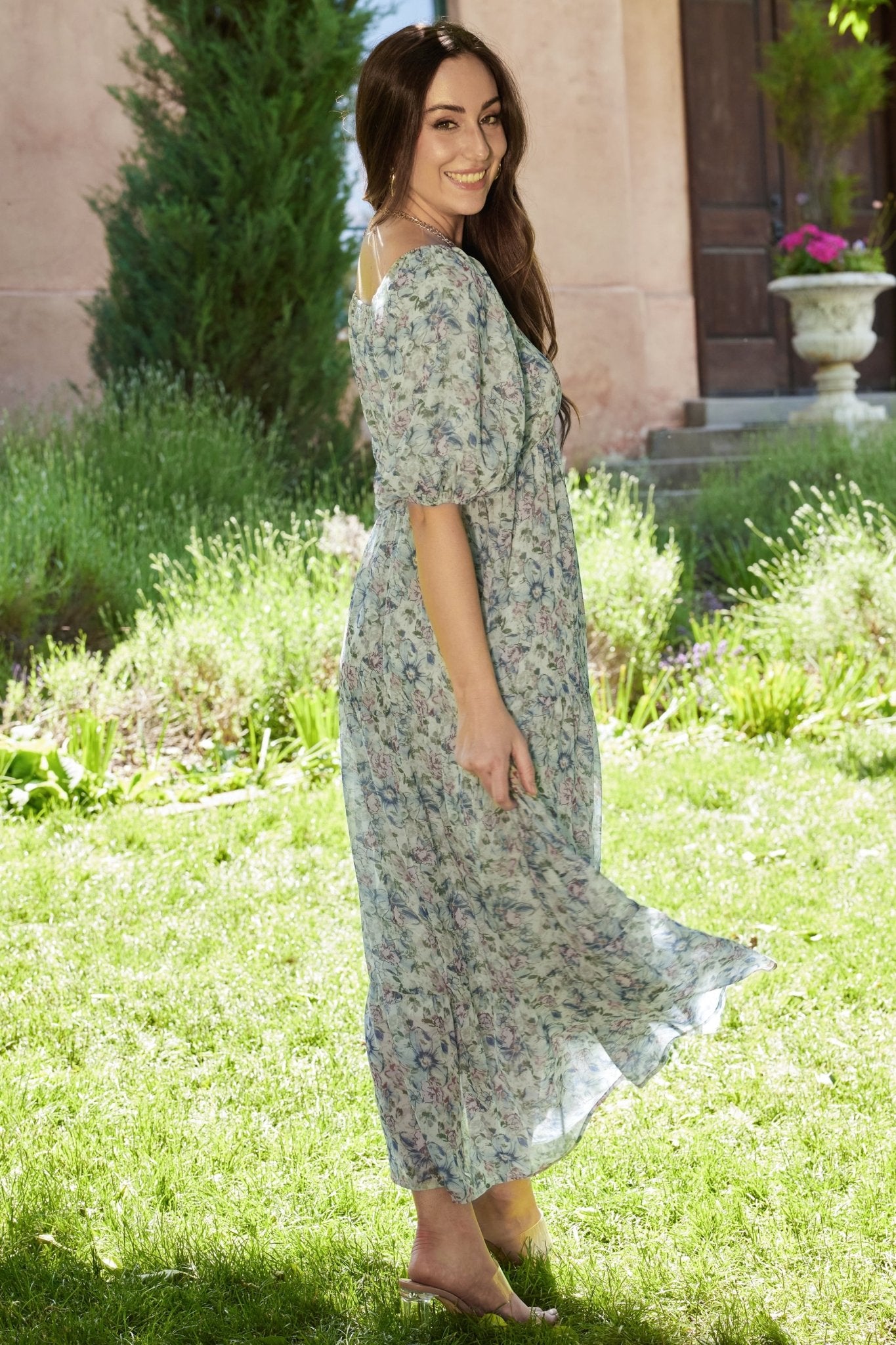 Ginny Maxi Dress | Light Green Floral Sale Cheap Pice