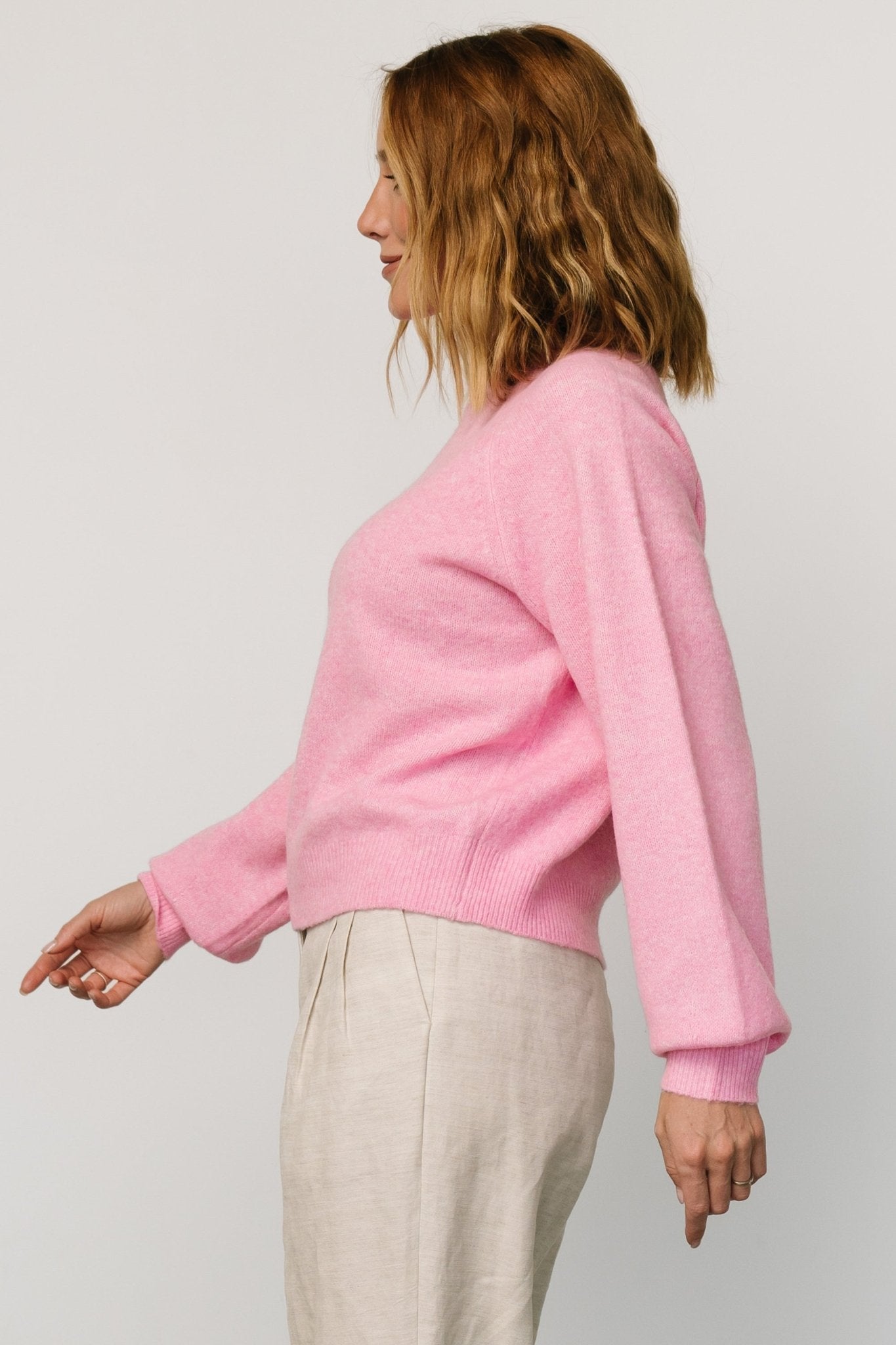 Bronson Mock Neck Sweater | Pink Sale Browse