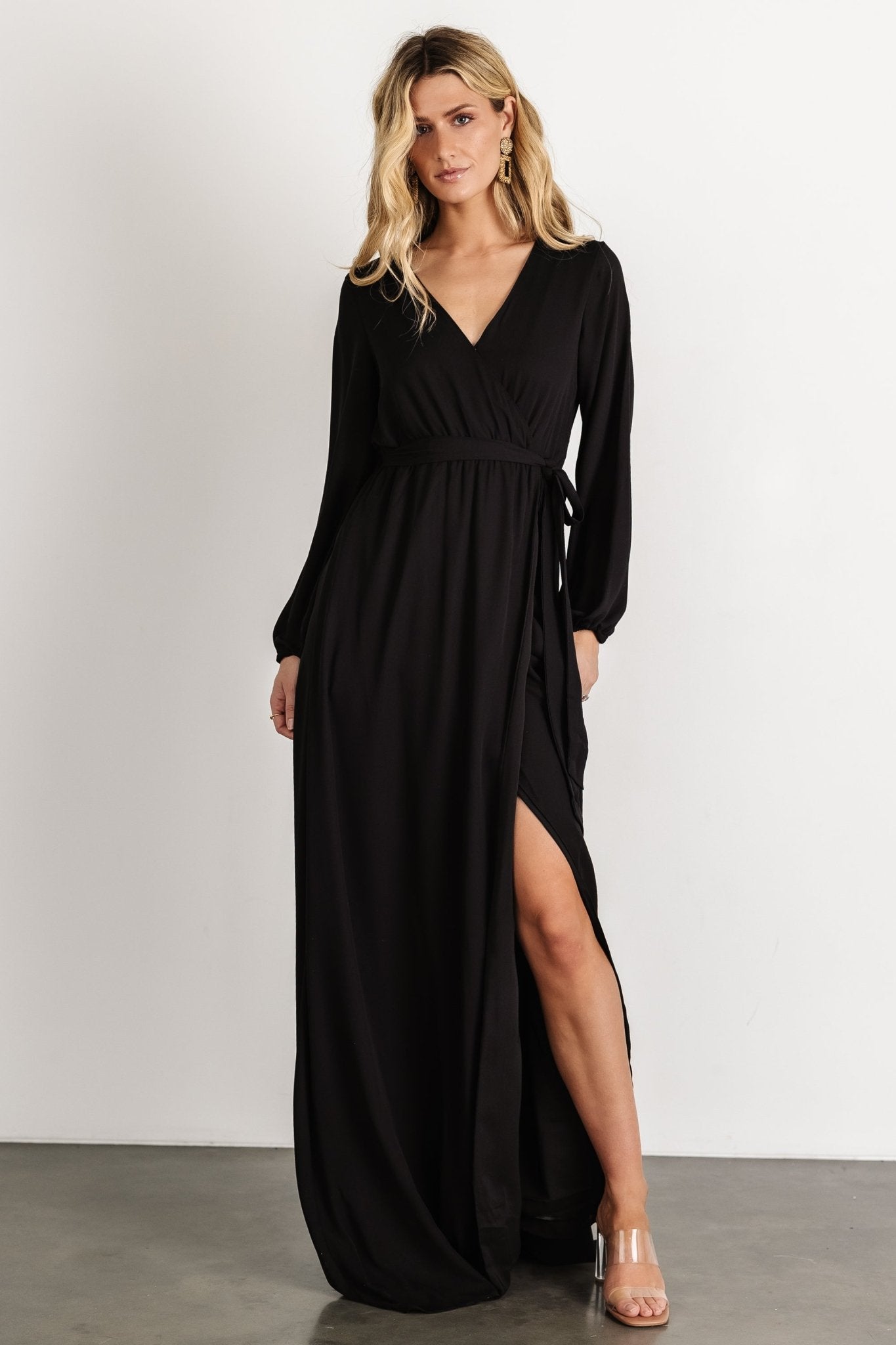 Breanne Faux Wrap Maxi Dress | Black Manchester Sale Online