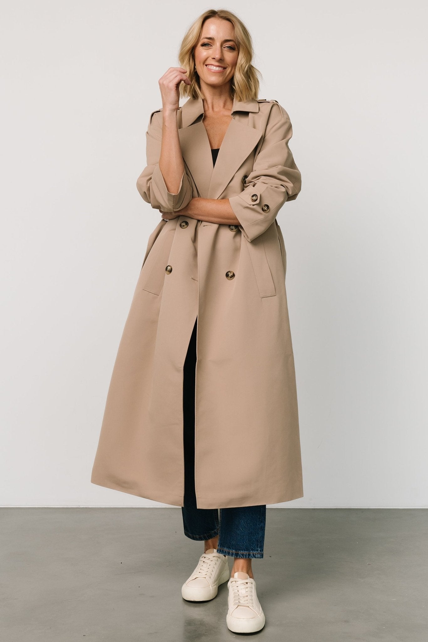 Elias Trench Coat | Beige Shop For