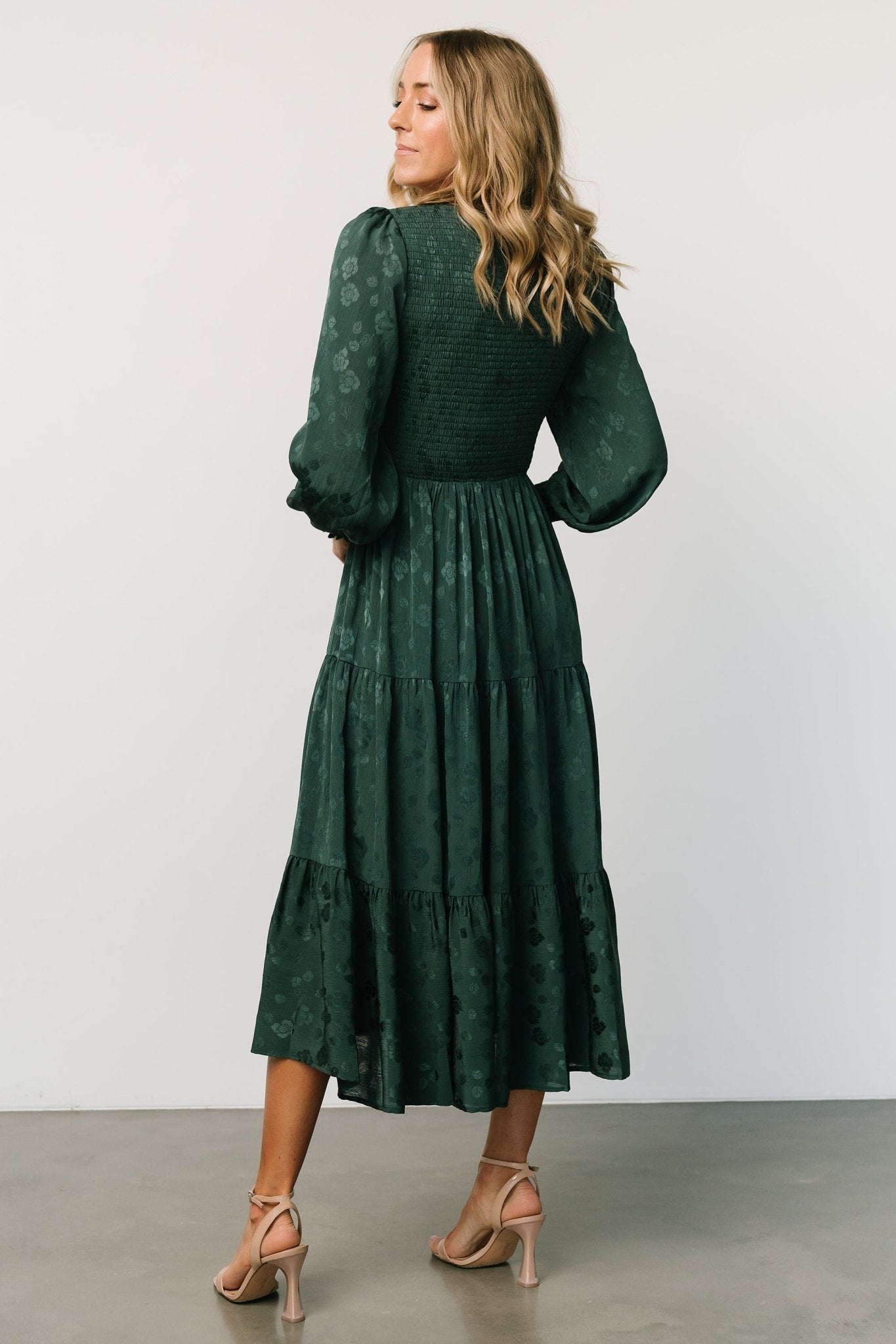 Stockholm Smocked Dress | Dark Green Free Shipping 2025 Unisex