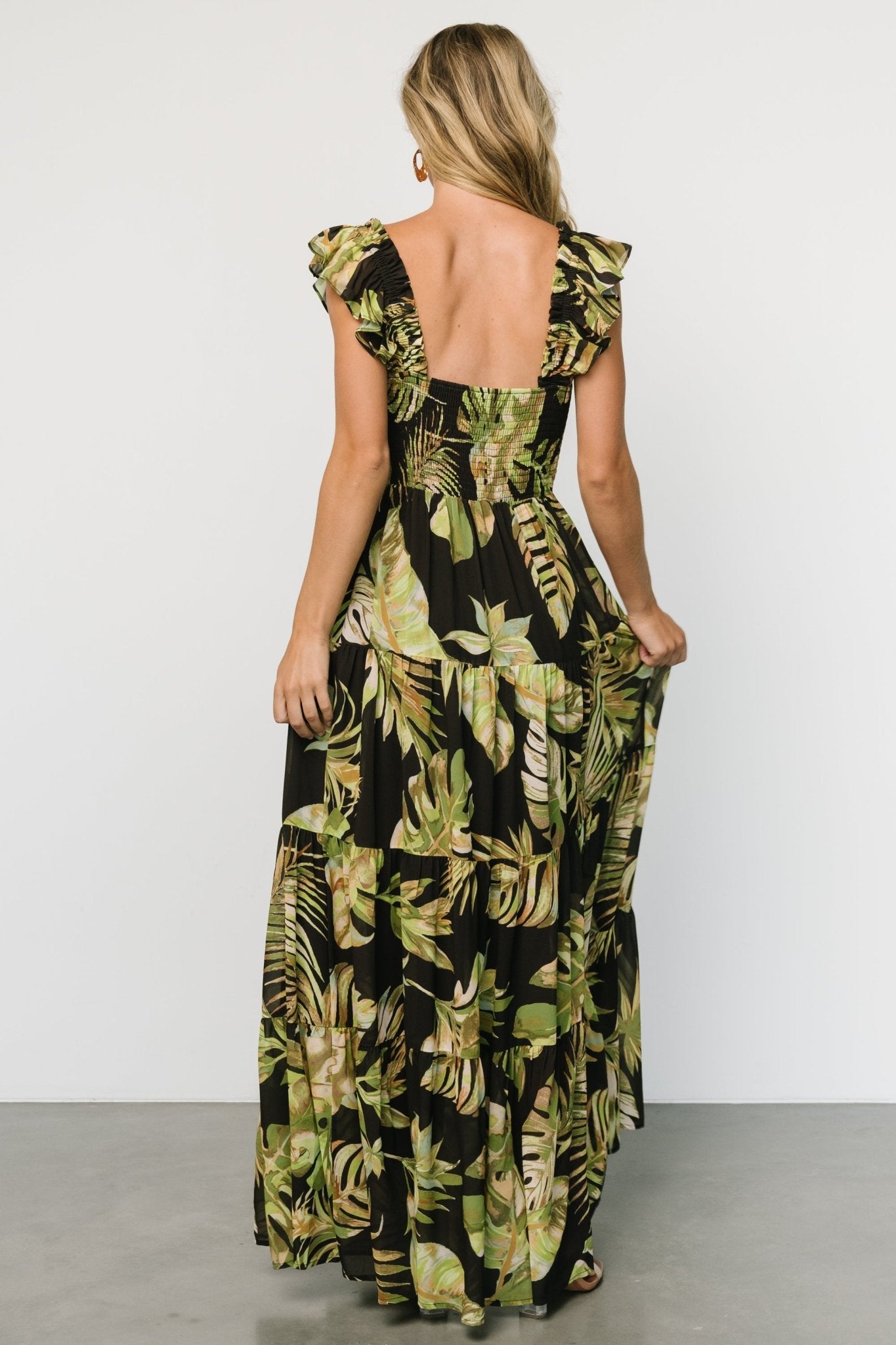 Encinitas Maxi Dress | Tropical Green + Black 2025 Unisex Cheap Pice