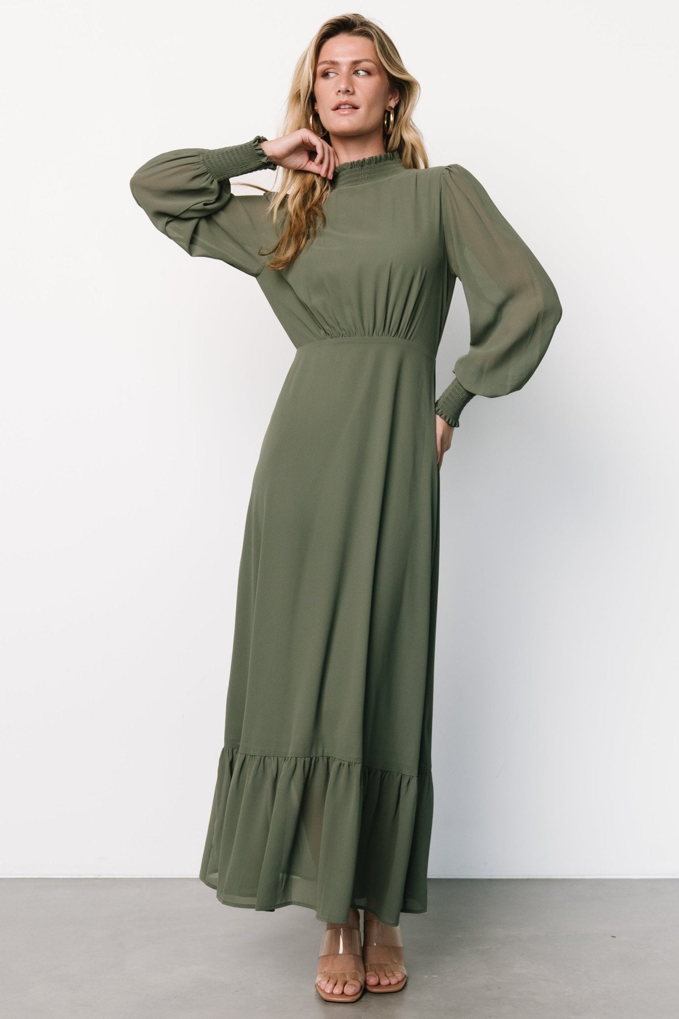 Luciana Maxi Dress | Dark Sage For Cheap Cheap Online