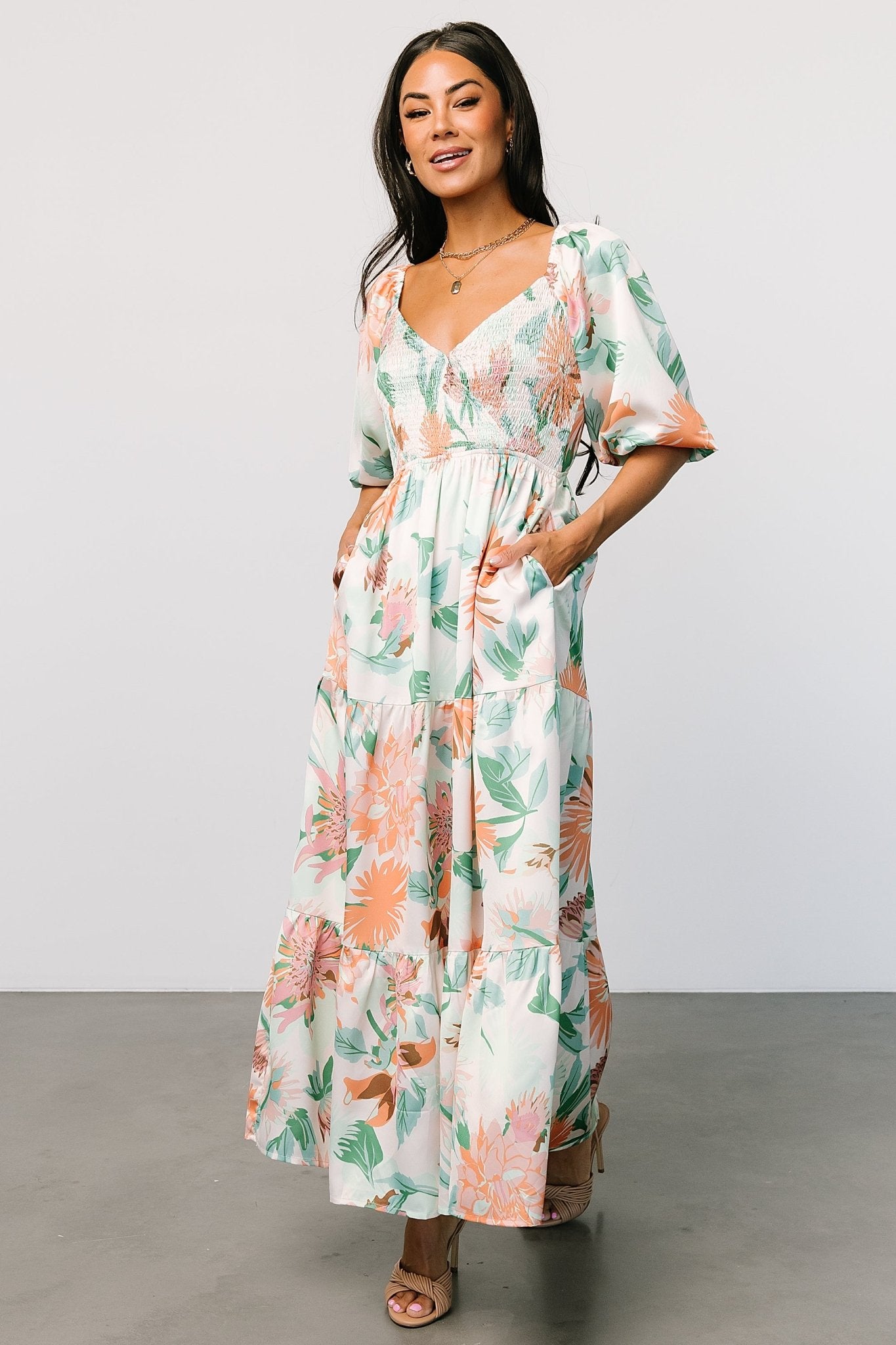 Lina Satin Dress | Multi Print Sale Footlocker Finishline