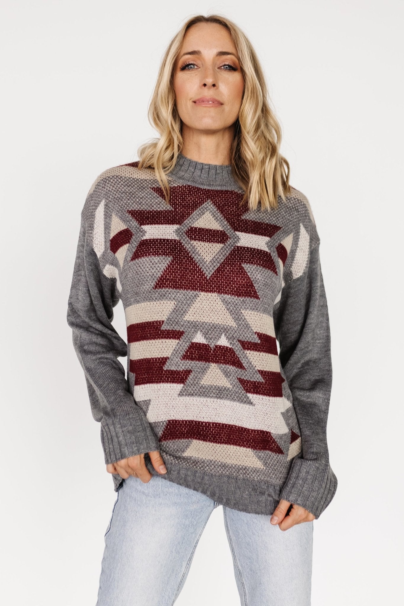 Lolo Knit Sweater | Gray Multi Clearance Outlet