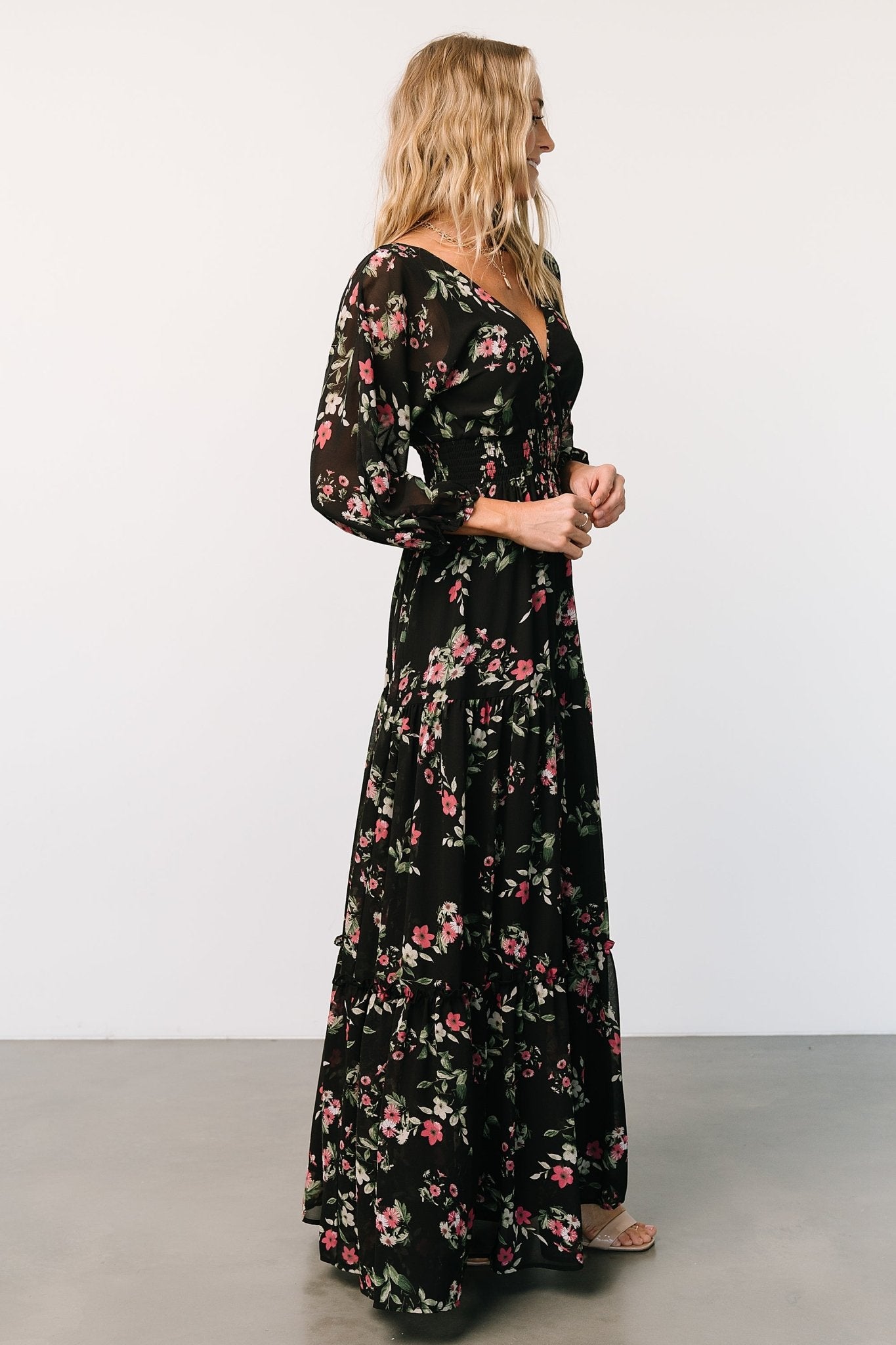 Sawyer Tiered Maxi Dress | Black + Berry Discount For Nice