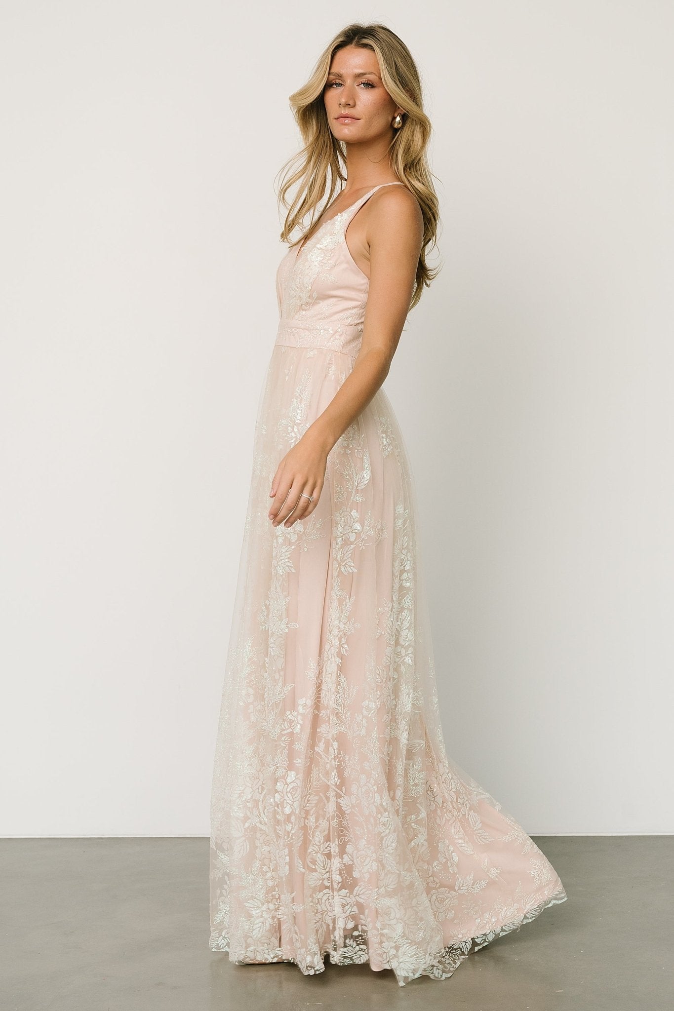 Lucienne Shimmer Maxi Gown | Ivory Cheap For Nice