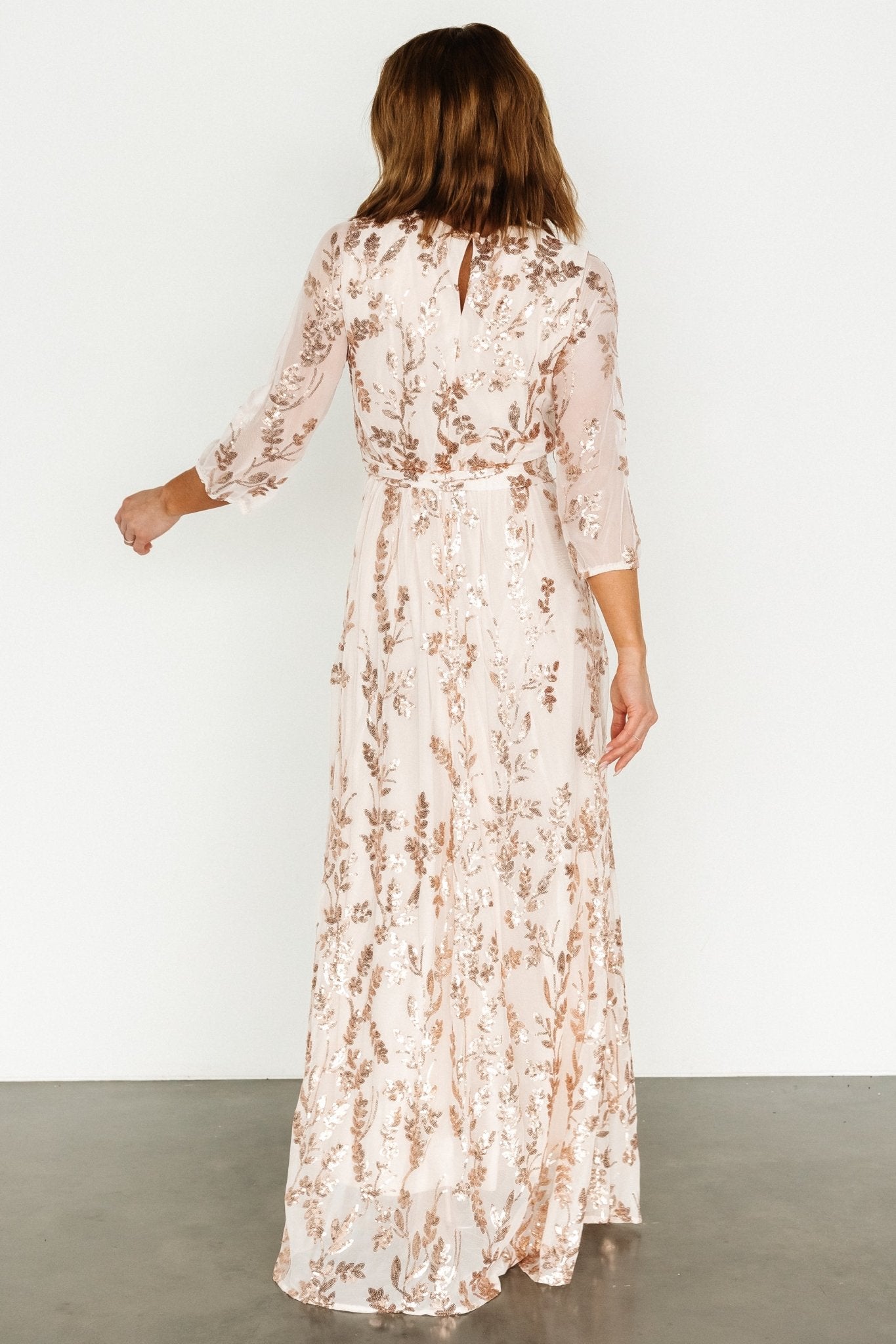 Destiny Sequin Maxi Dress | Rose Gold For Sale Free Shipping