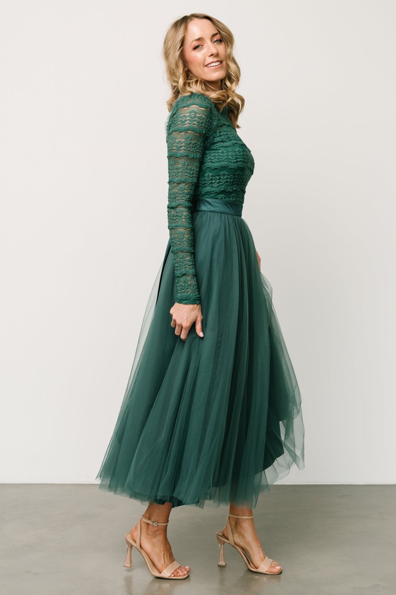 Lonnie Tulle Dress | Emerald Discount Free Shipping