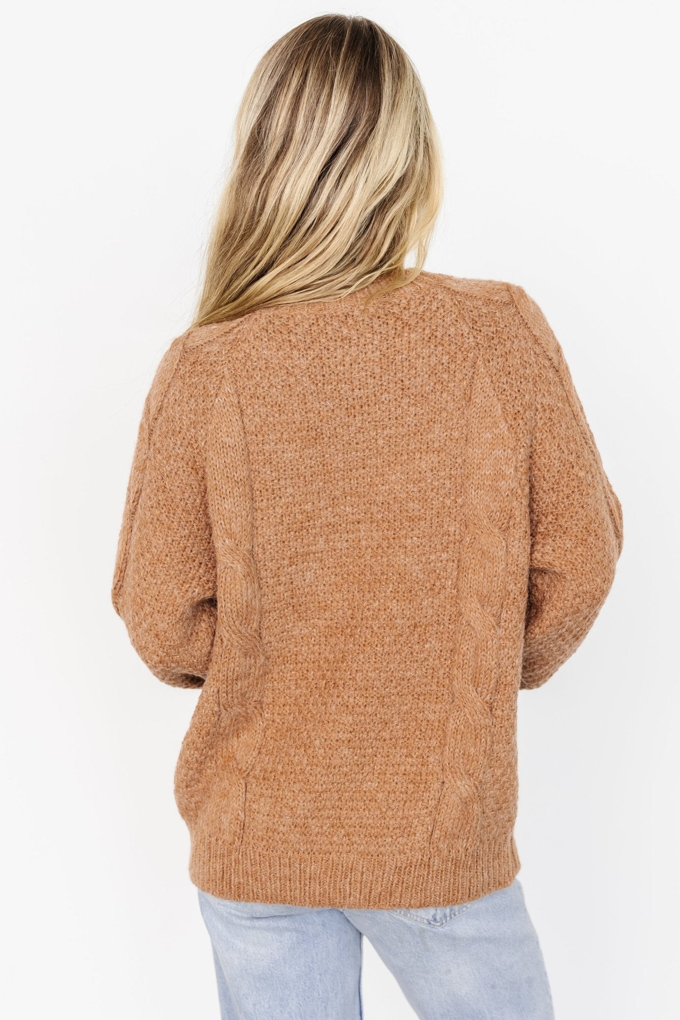 Lukas Cable Knit Sweater | Camel Cheap Official