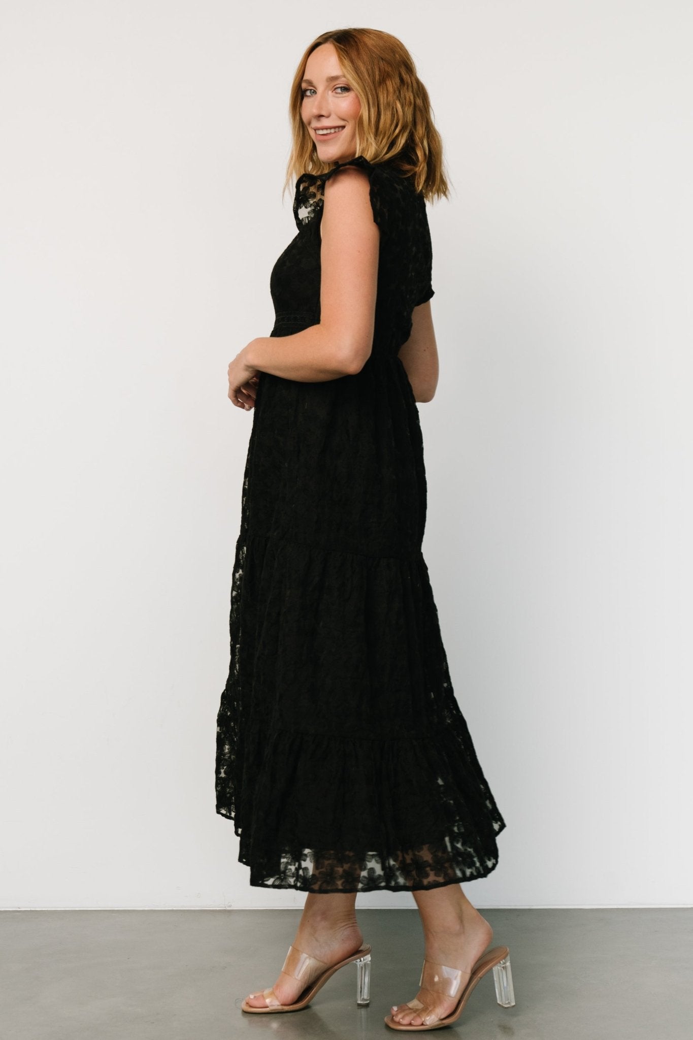 Ferrara Lace Maxi Dress | Black Sale Shop Offer