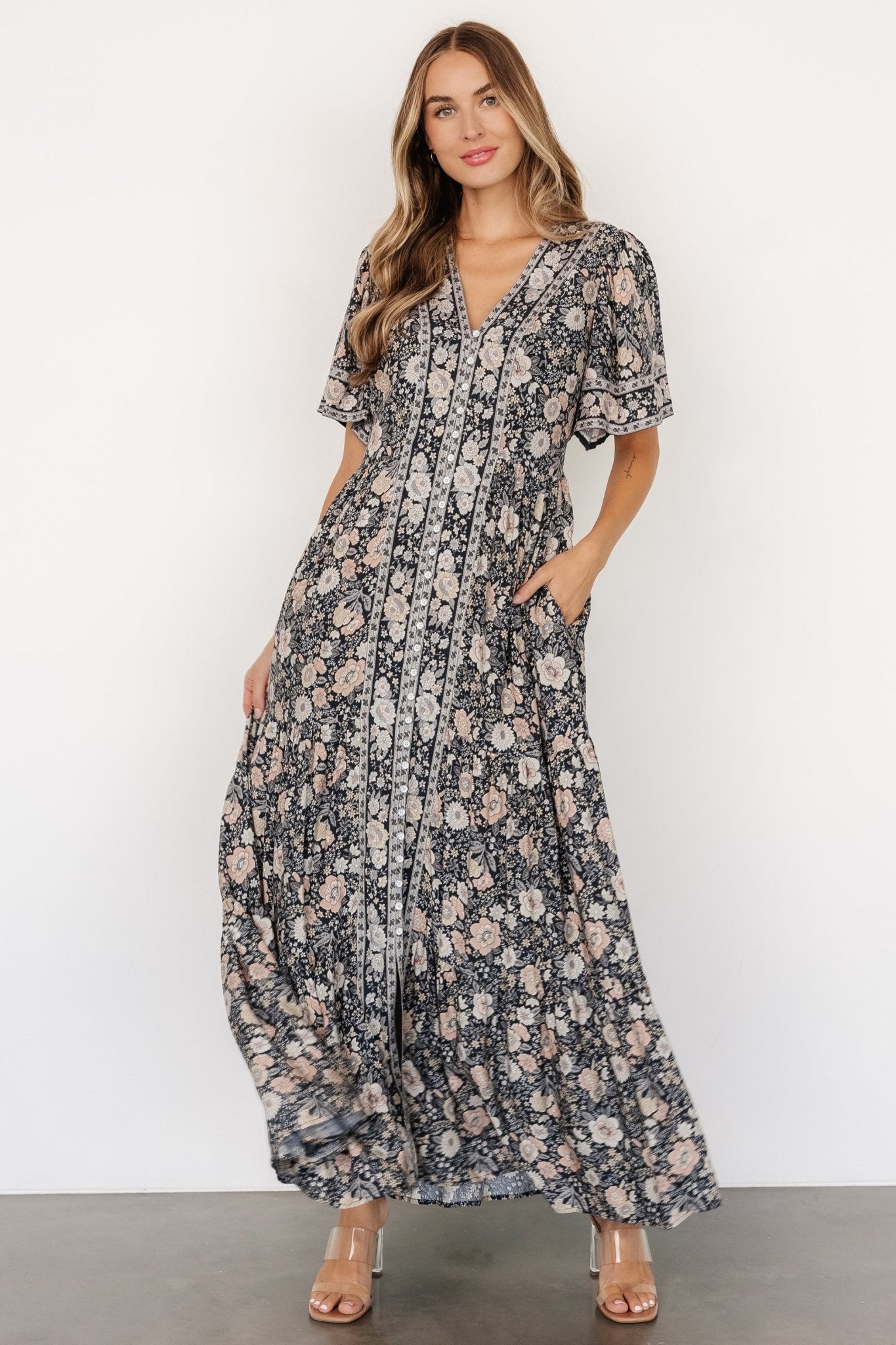 Cheryl Maxi Dress | Midnight Floral Free Shipping Finishline