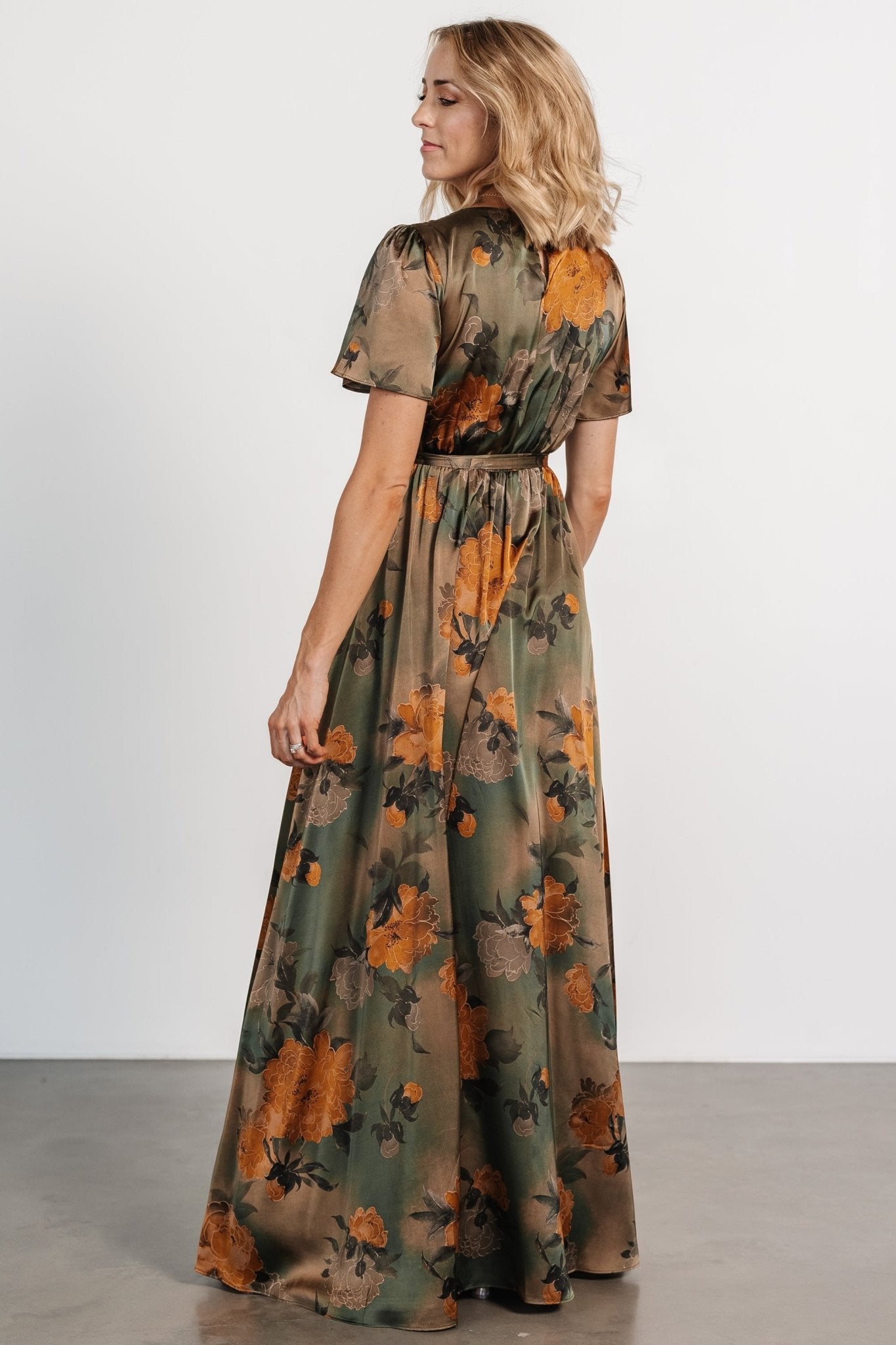 Agnes Satin Maxi Dress | Olive Floral Supply