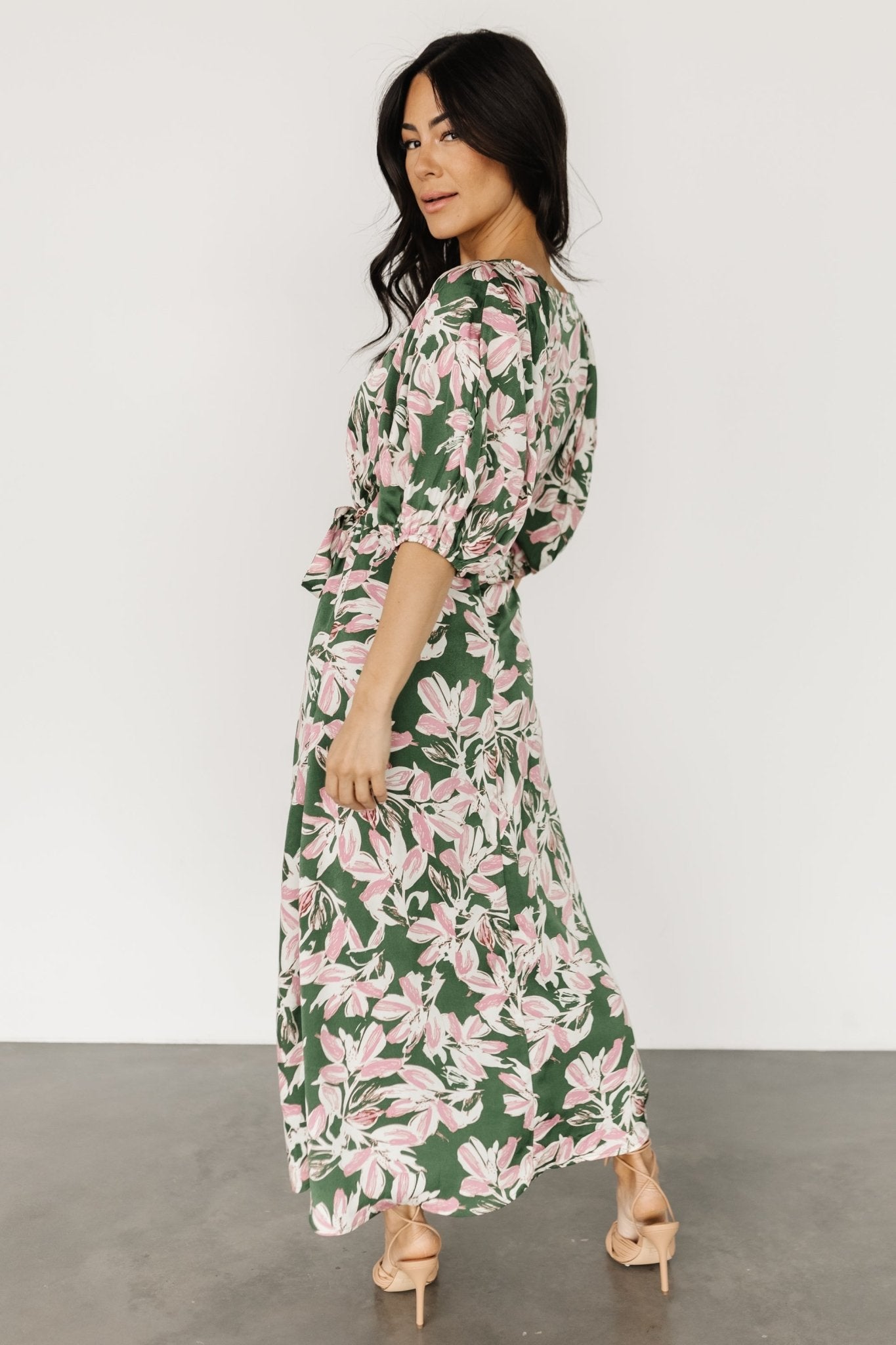 Tucson Midi Dress | Green + Pink Original Cheap Pice