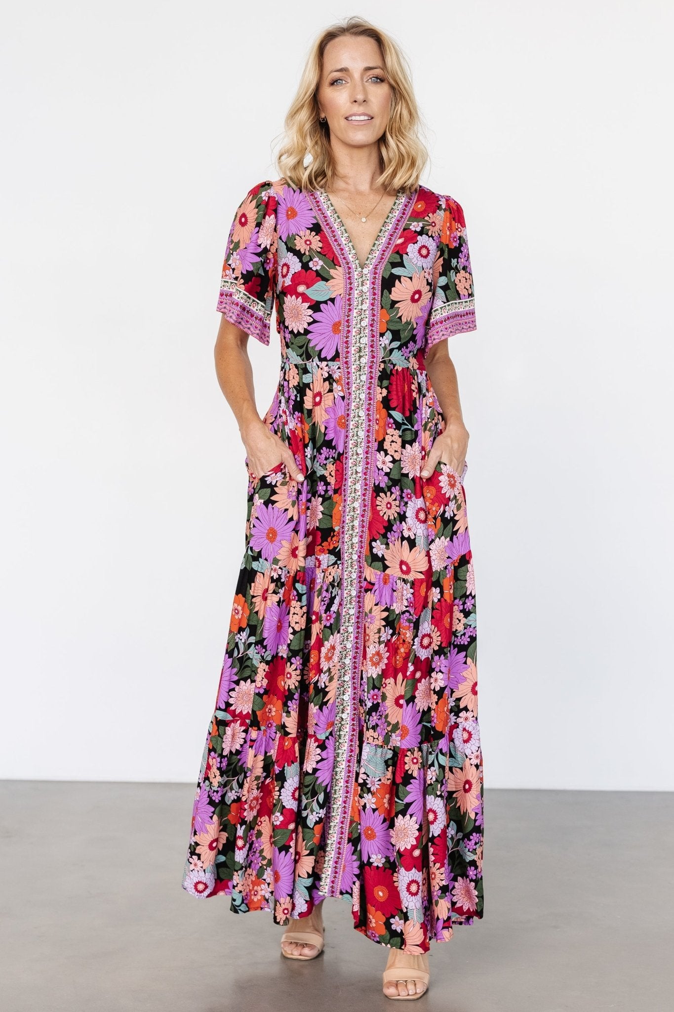 Cheryl Maxi Dress | Black Multi Professional Online