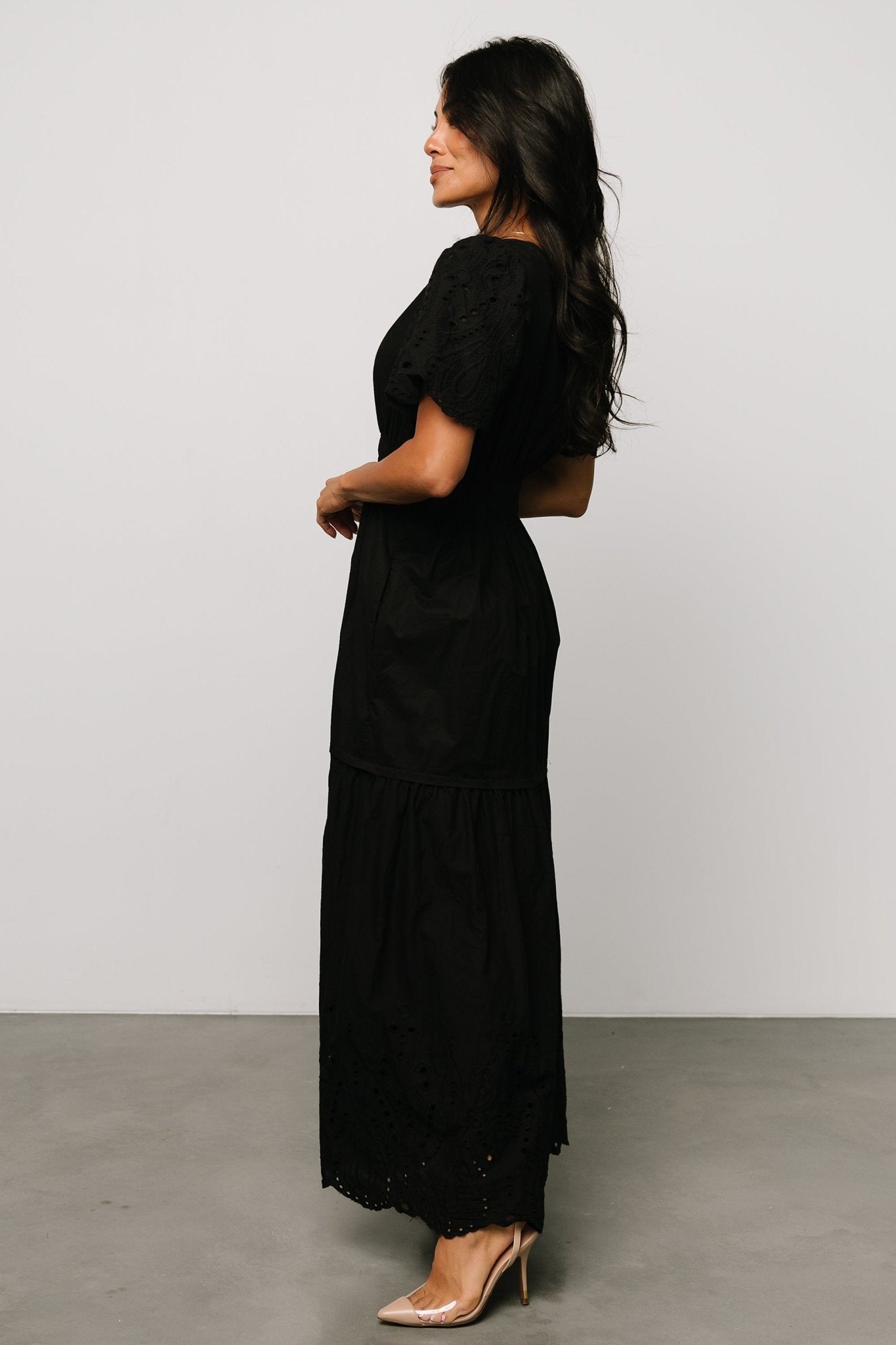 Annette Eyelet Maxi Dress | Black Sale Great Deals