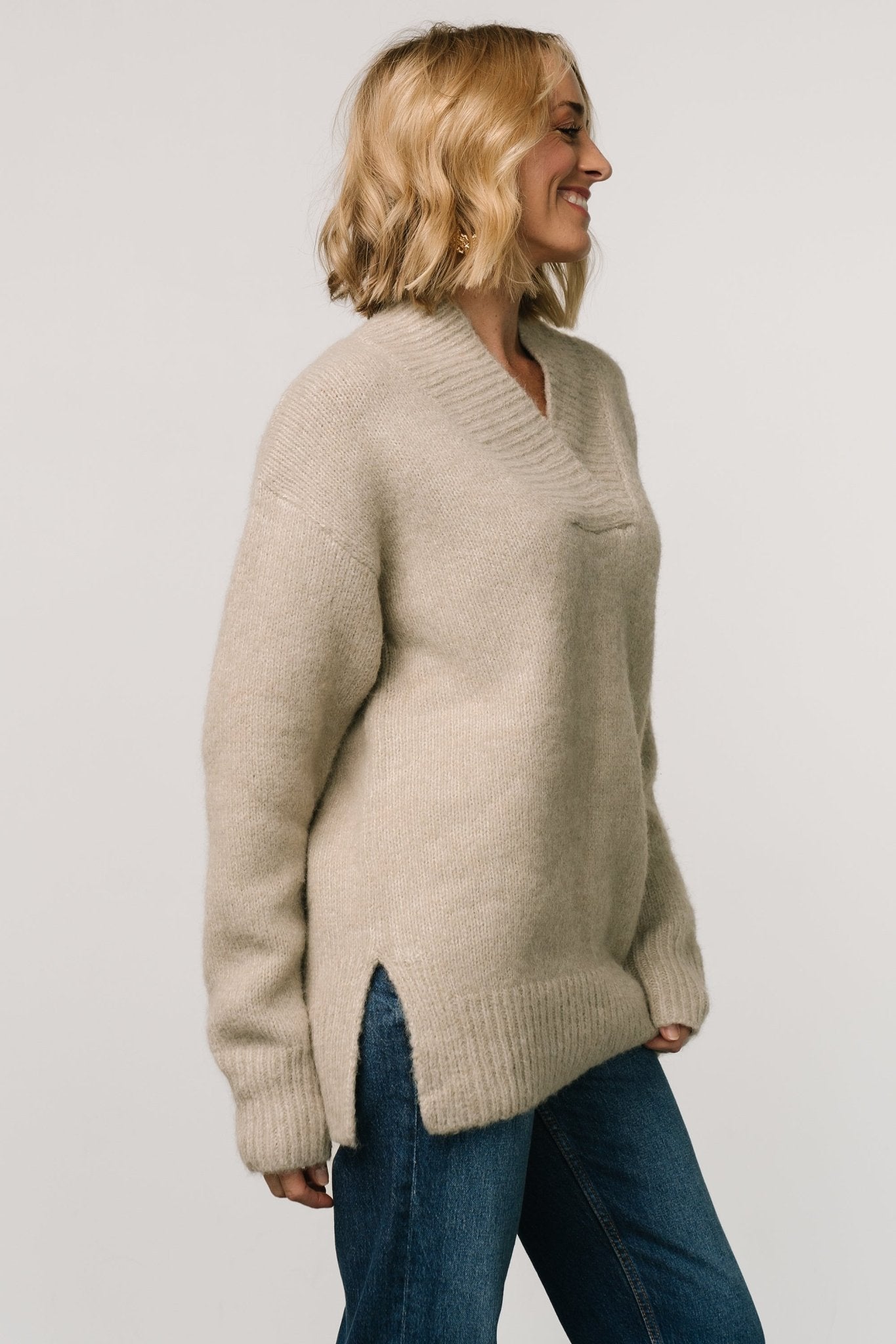 Calgary Oversized Sweater | Oatmeal Looking For