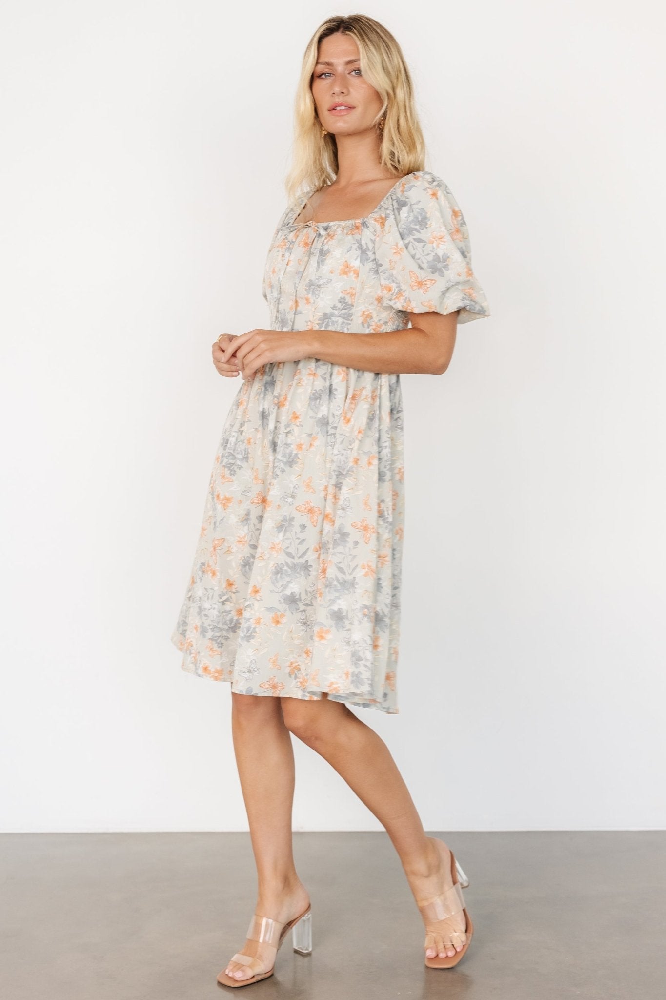 Sonnet Short Dress | Dusty Blue Print Free Shipping Eastbay