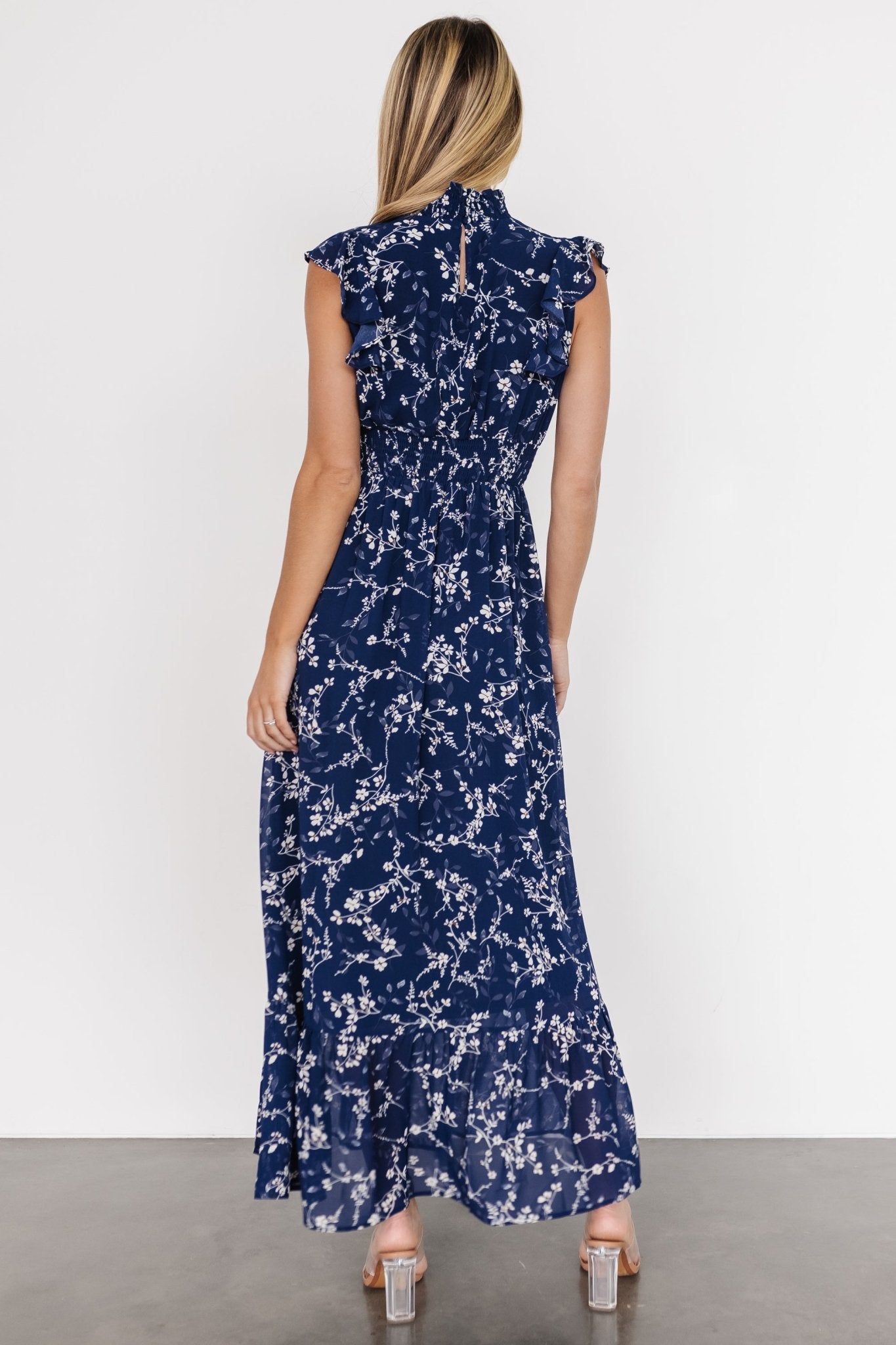 Kearny Ruffle Maxi Dress | Blue Floral Discount In China