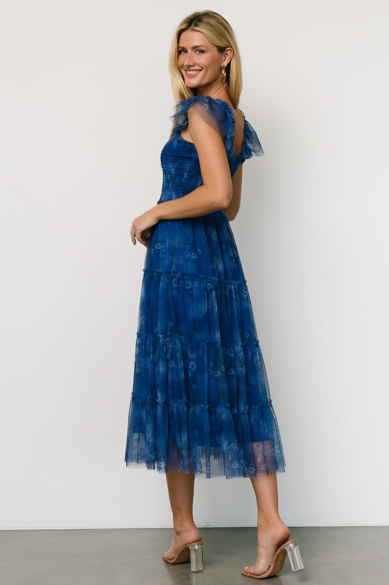 Clementine Tulle Midi Dress | Cobalt Discount Sale Online