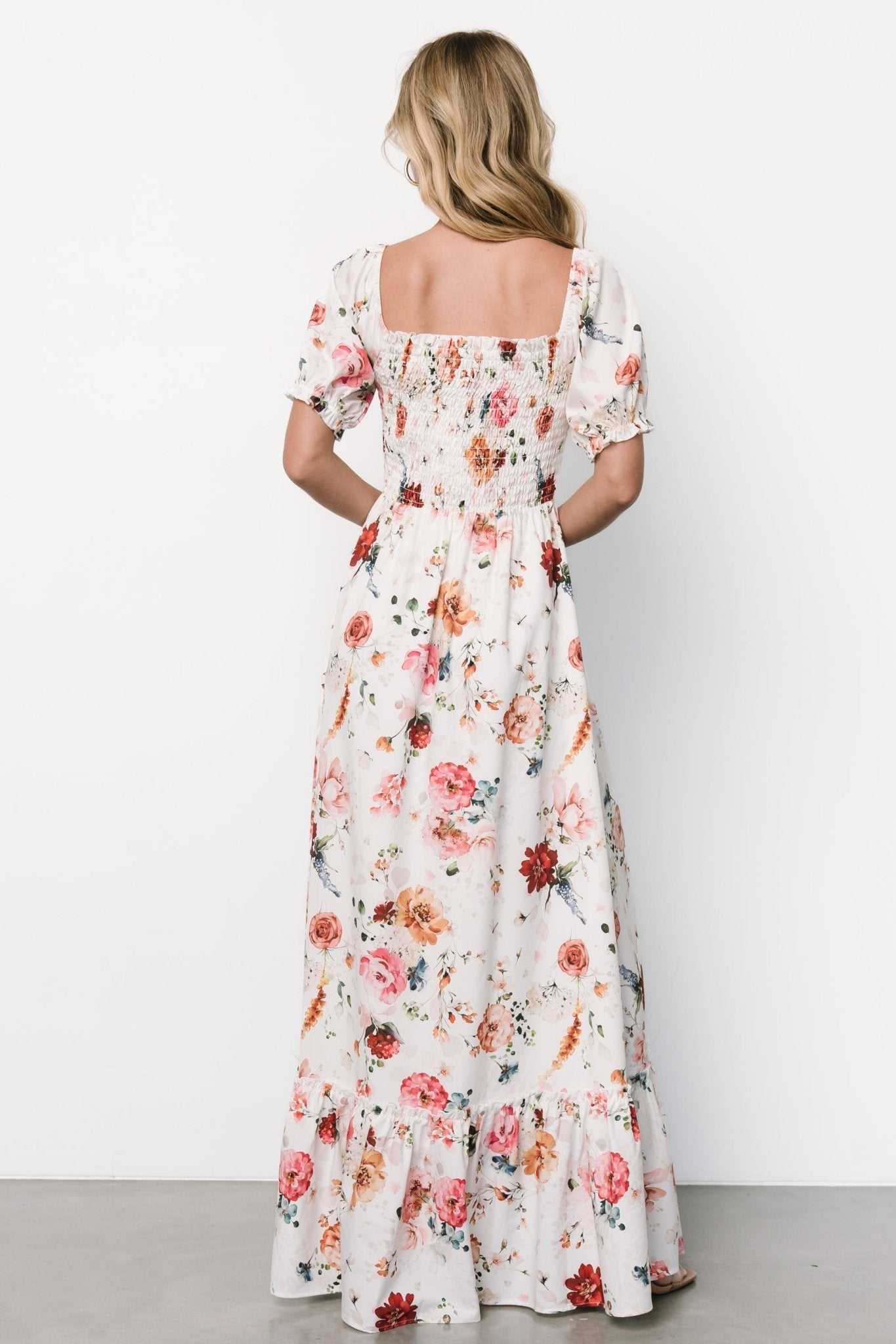 Capri Smocked Maxi Dress | Multi Floral Cheap Sale Comfortable