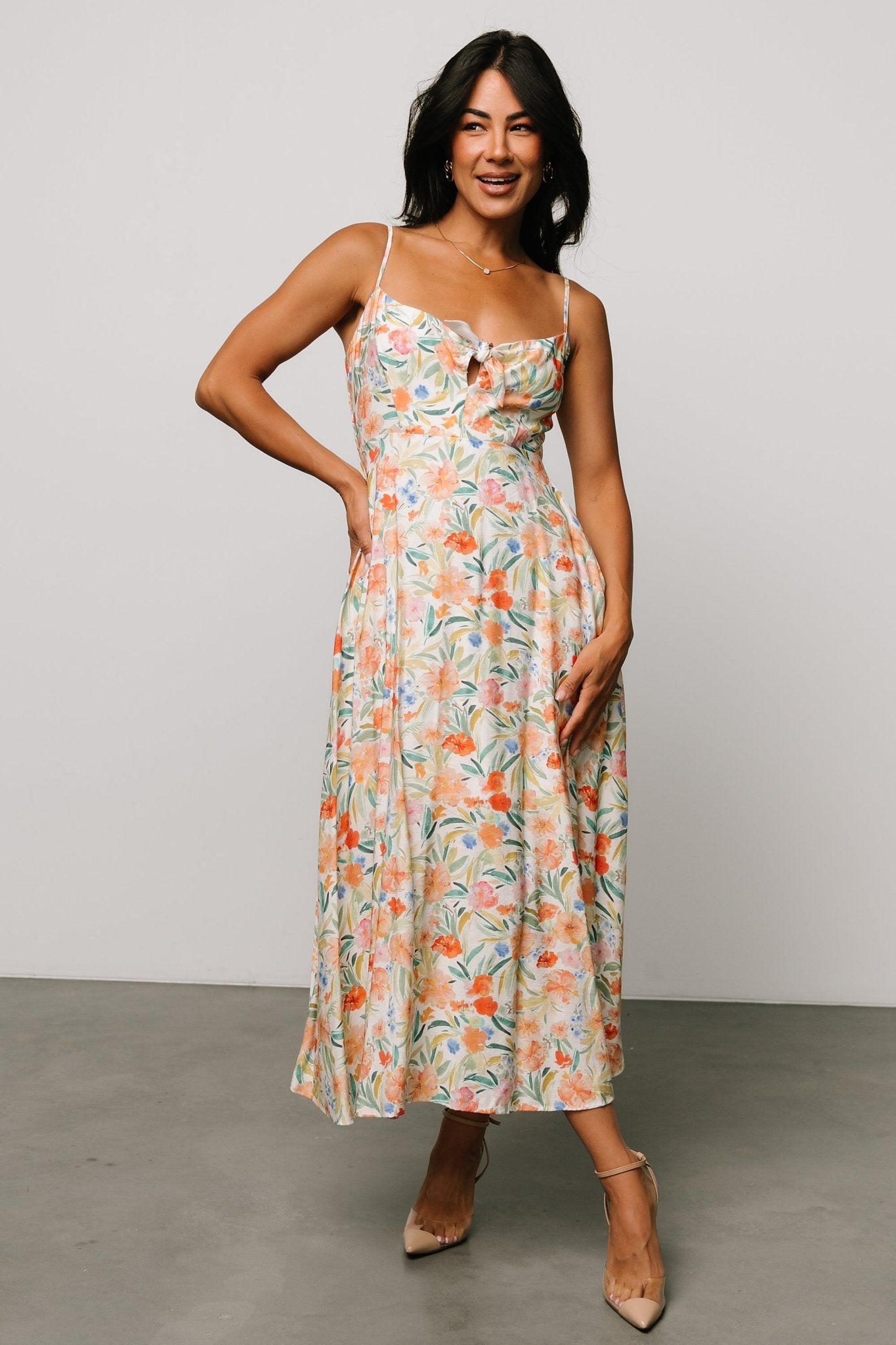 Calista Midi Dress | Multi Floral With Credit Card For Sale