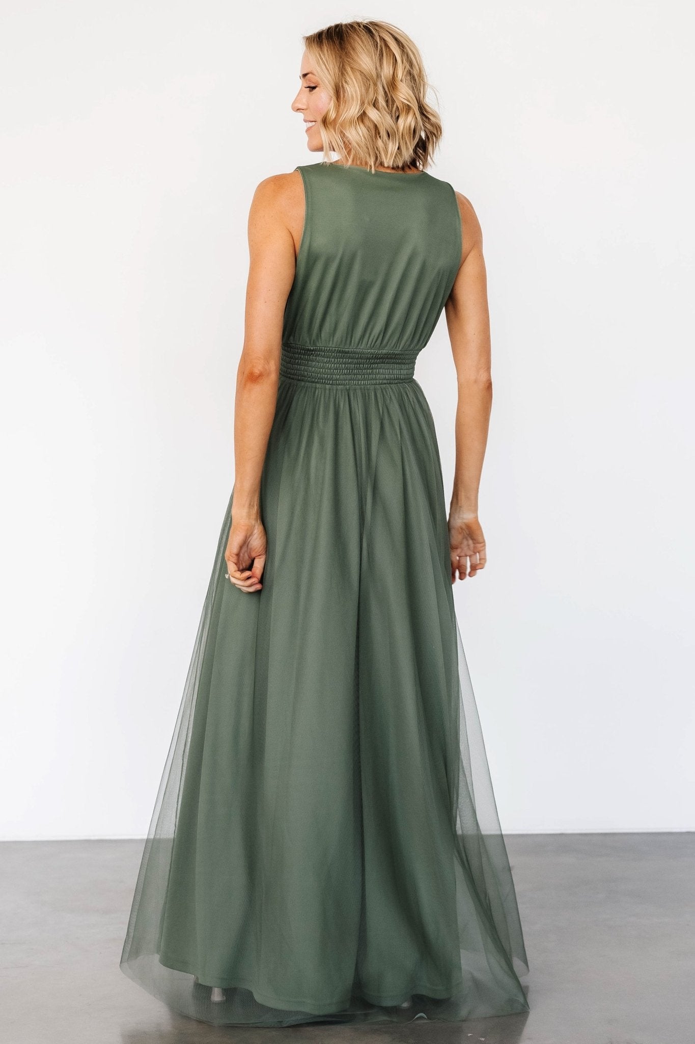 Kamila Tulle Maxi Dress | Dark Sage Genuine Cheap Pice