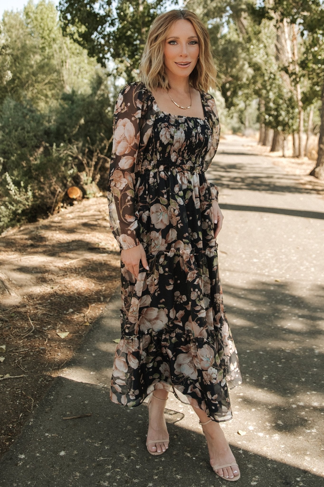 Adeline Smocked Maxi Dress | Midnight Floral For Cheap Online