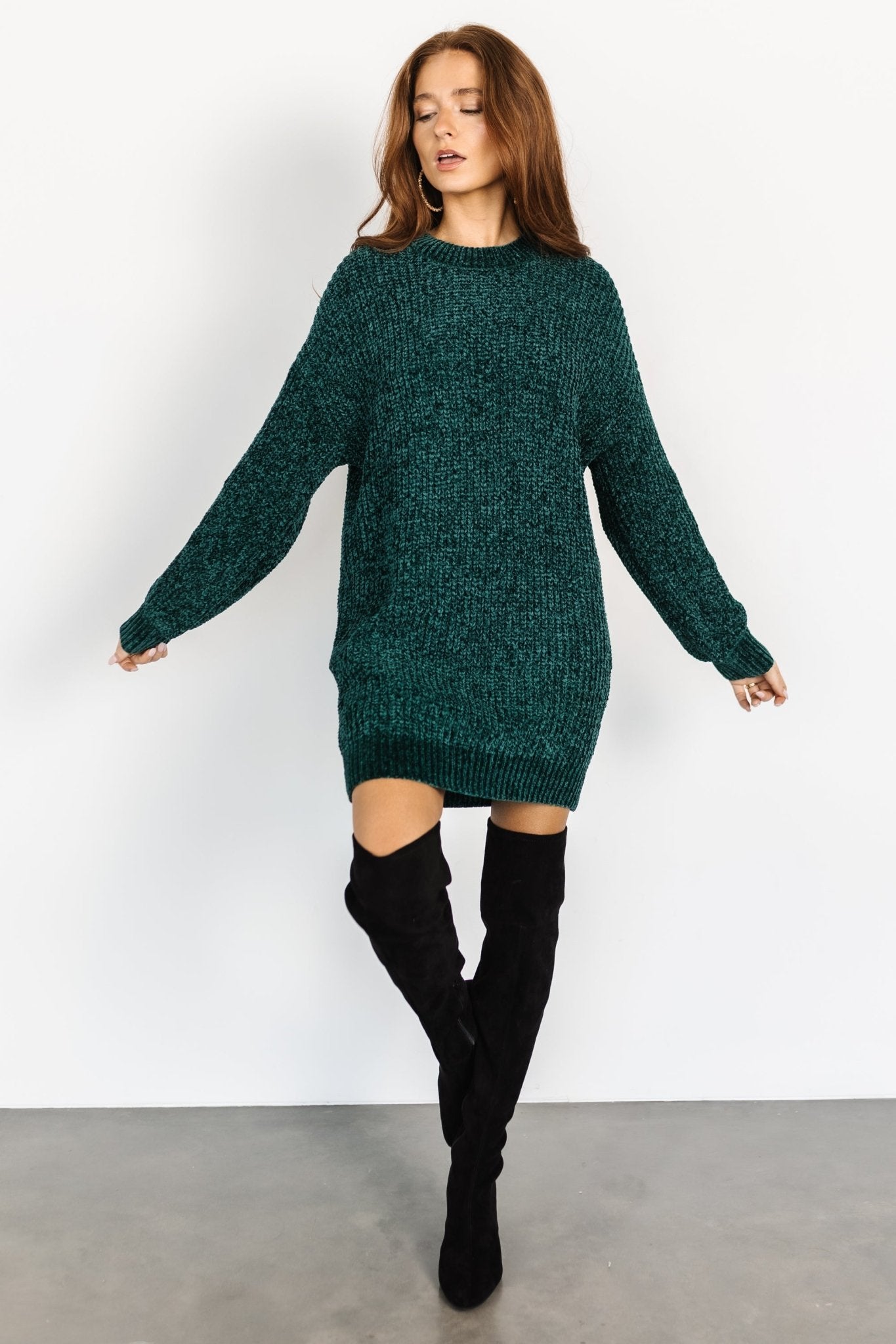 Christa Sweater Dress | Emerald Cheapest Sale Online