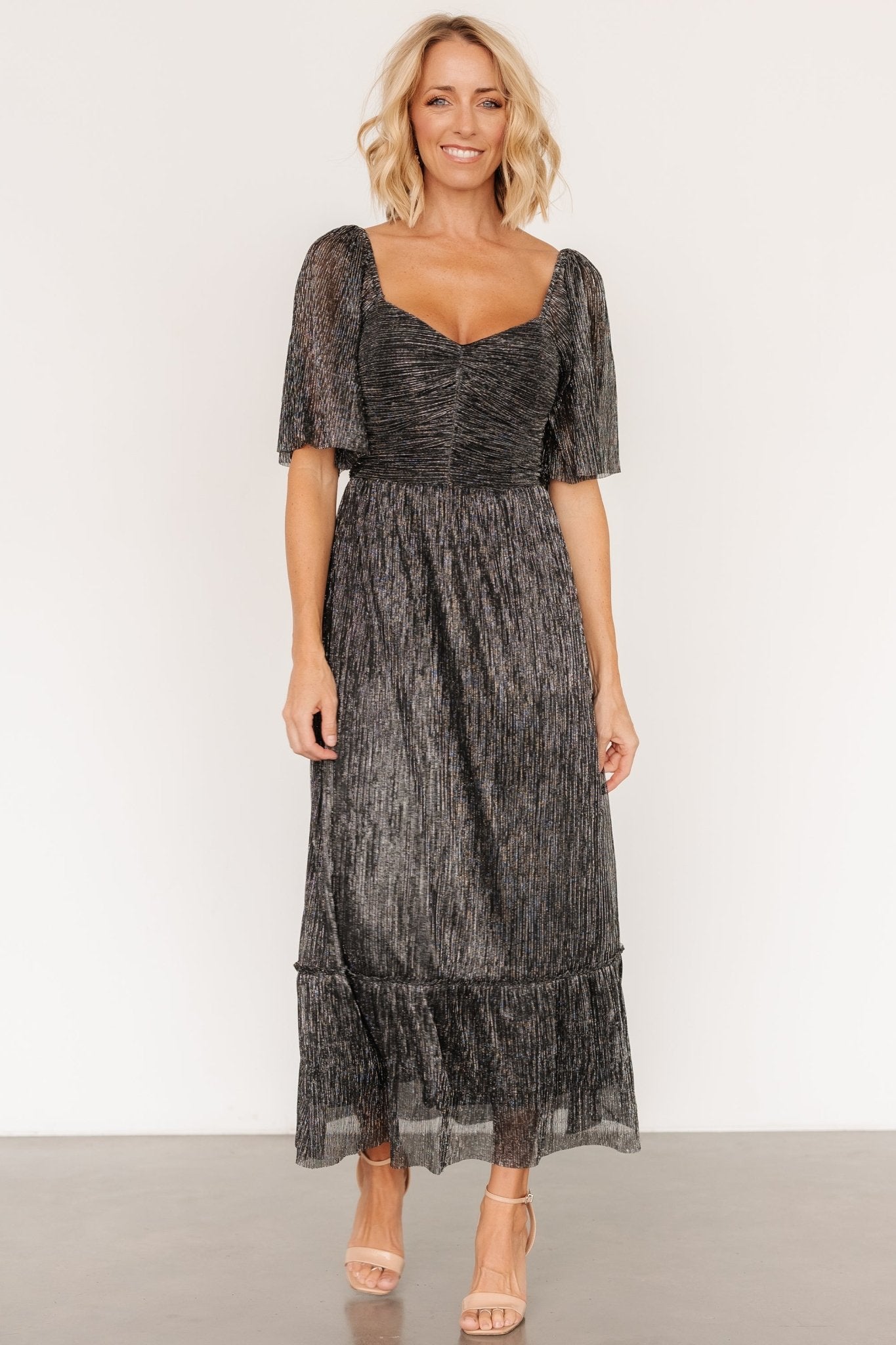 Elea Shimmer Dress | Black Cheap Sale Finishline