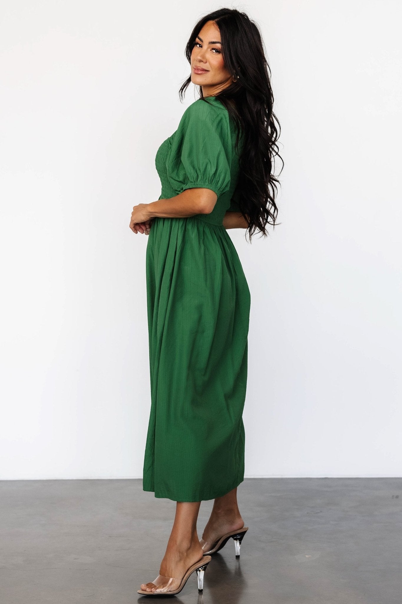 Stefania Midi Dress | Green Sale Cheapest Pice