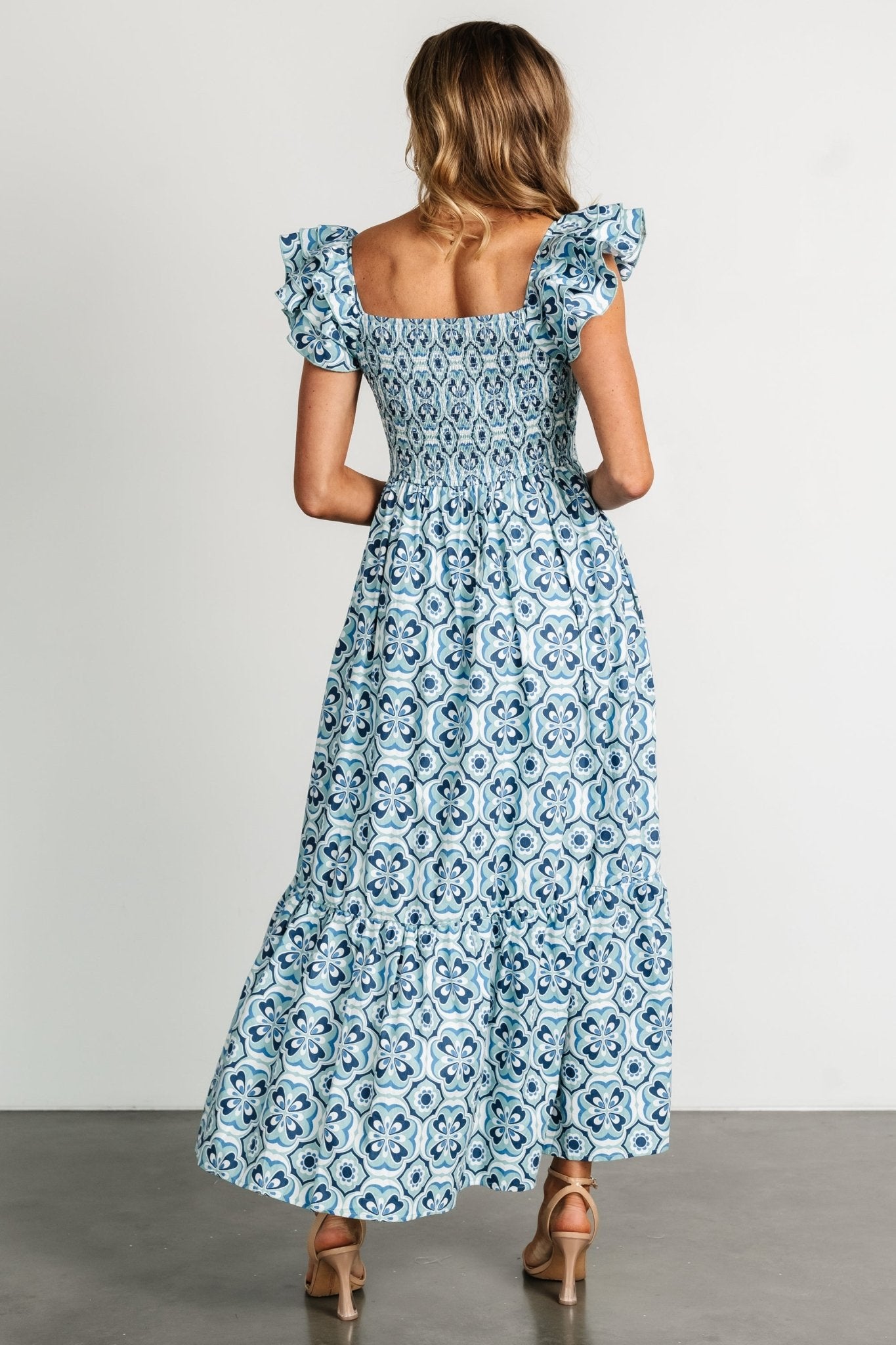 Zoey Smocked Maxi Dress | Blue Print Low Pice For Sale