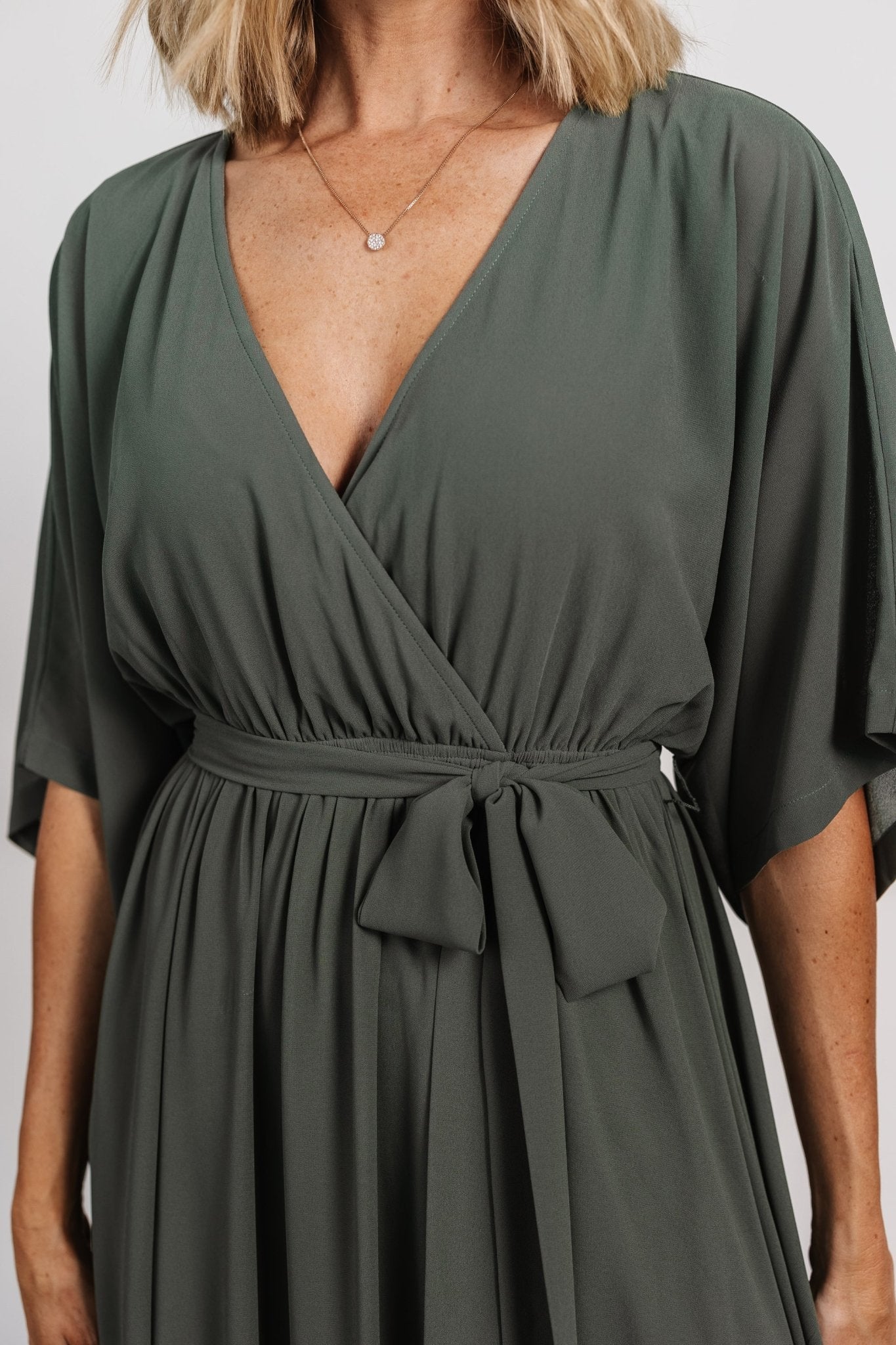 Kia Kimono Maxi Dress | Dark Sage Reliable Cheap Online