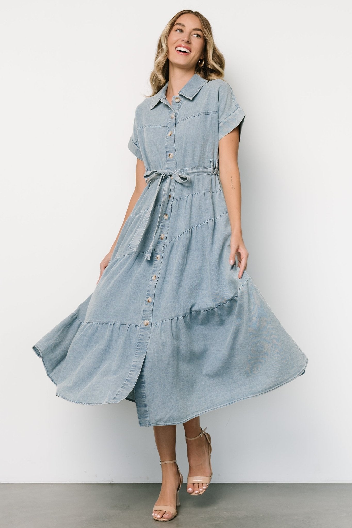 Logan Button Up Dress | Denim Cheap Good Selling