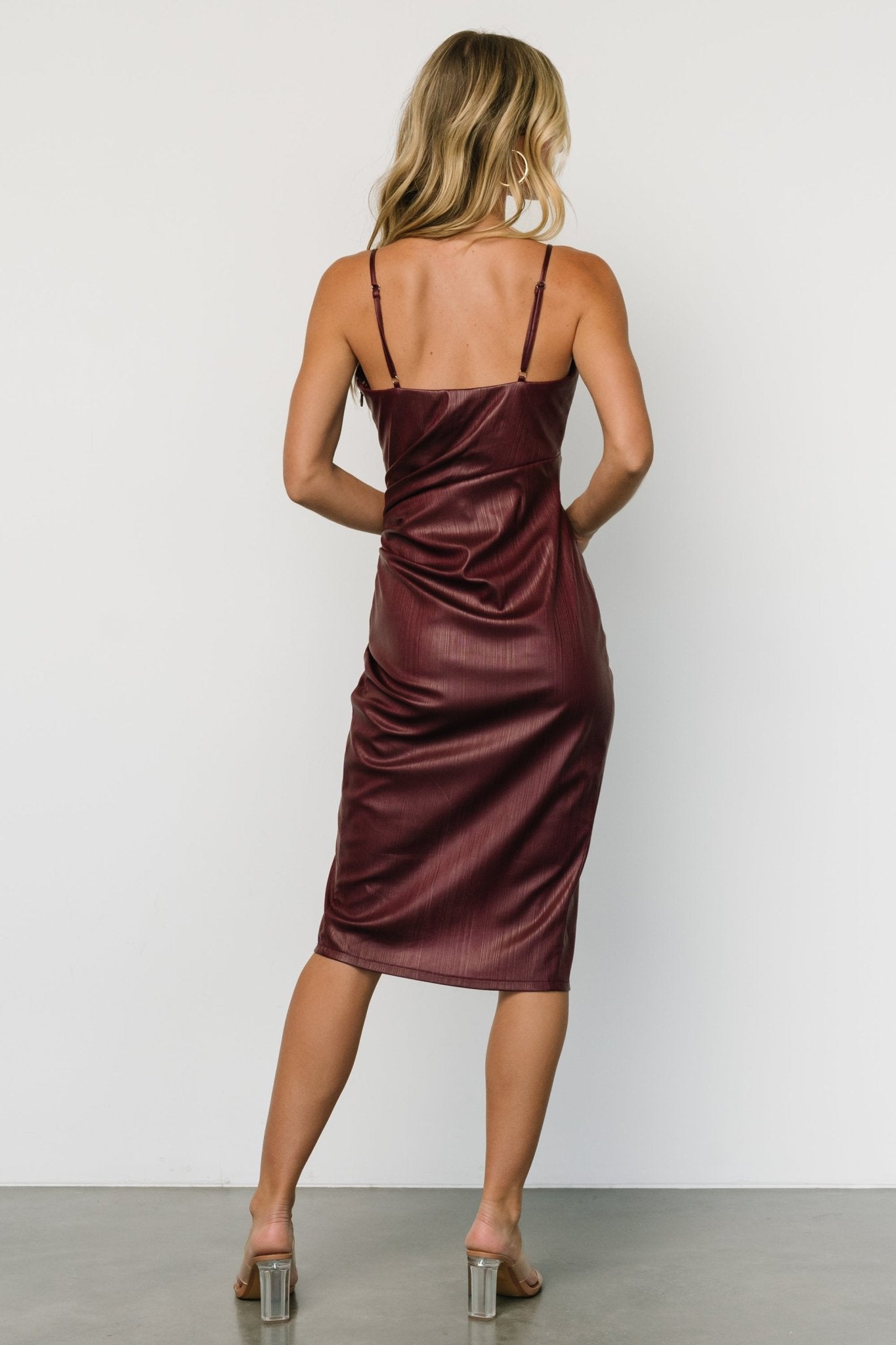 Whitney Midi Dress | Deep Mulberry With Credit Card Cheap Pice