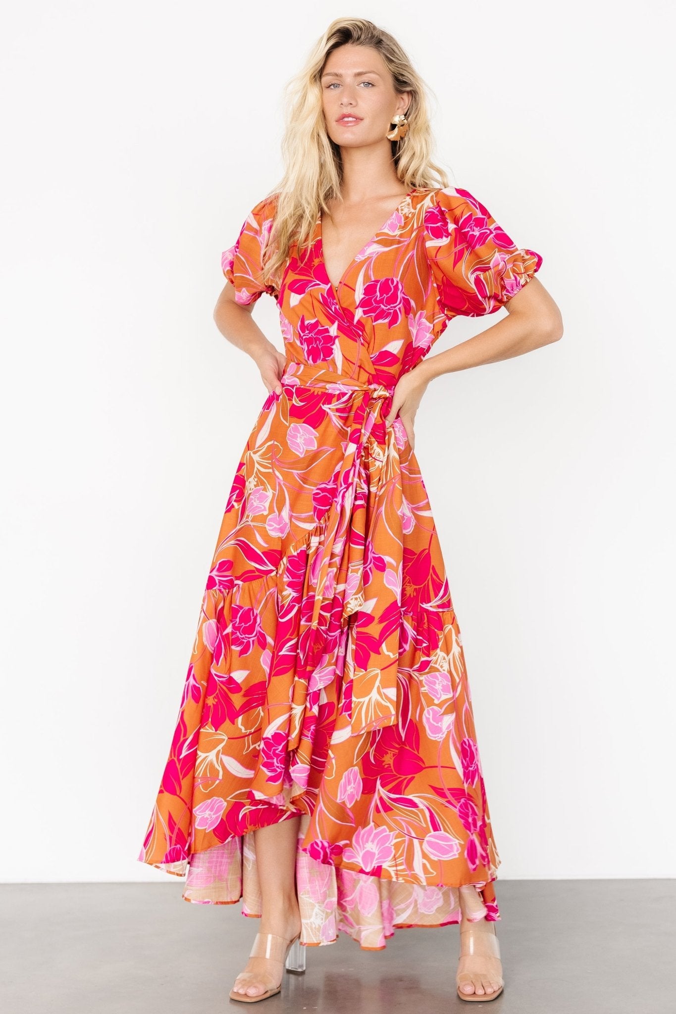 Lori Maxi Dress | Orange + Pink Floral Order